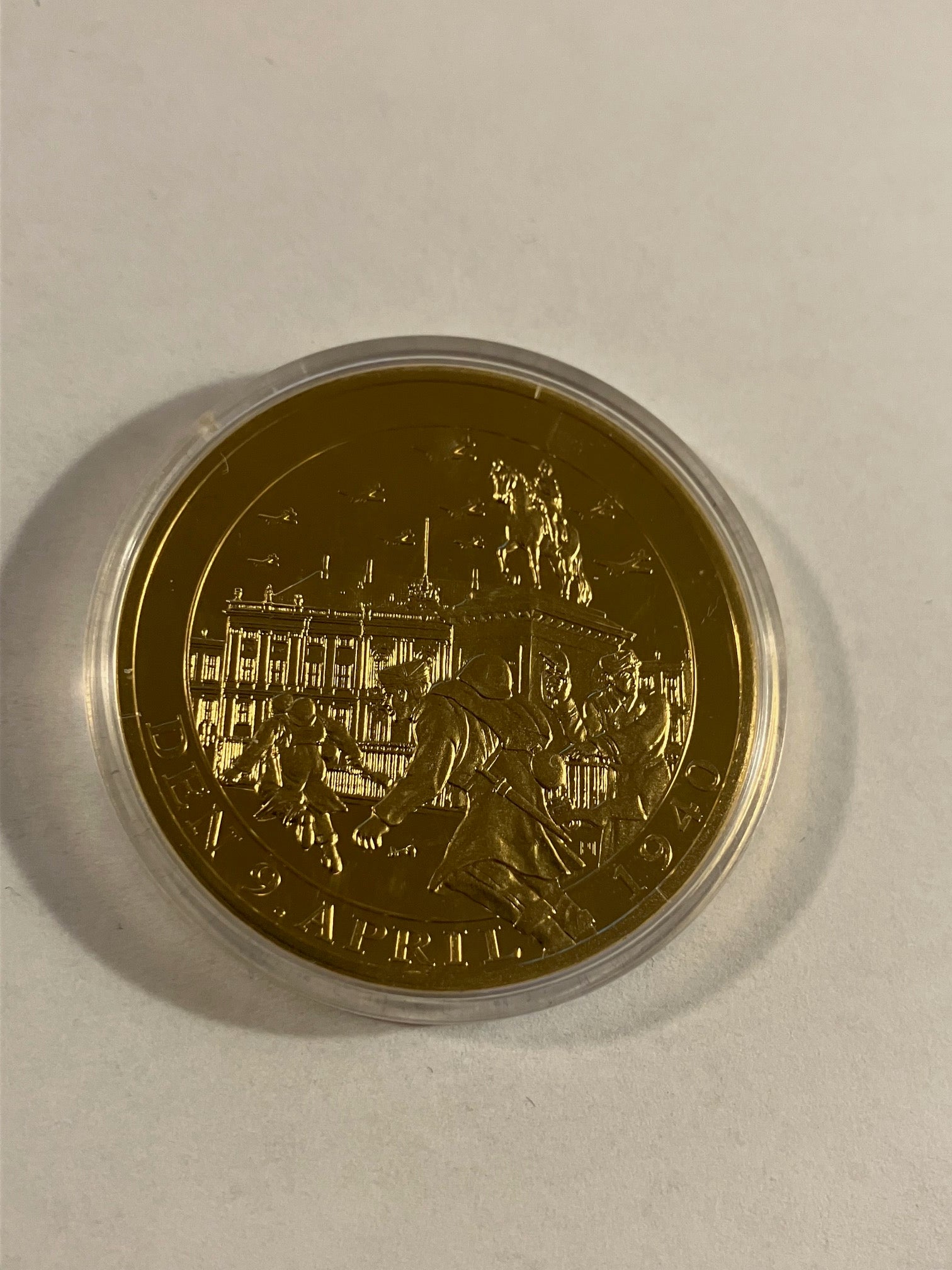 Den 9. April 1940 - Danmark Under Besættelsen Medalje - Belagt med 24 karat guld