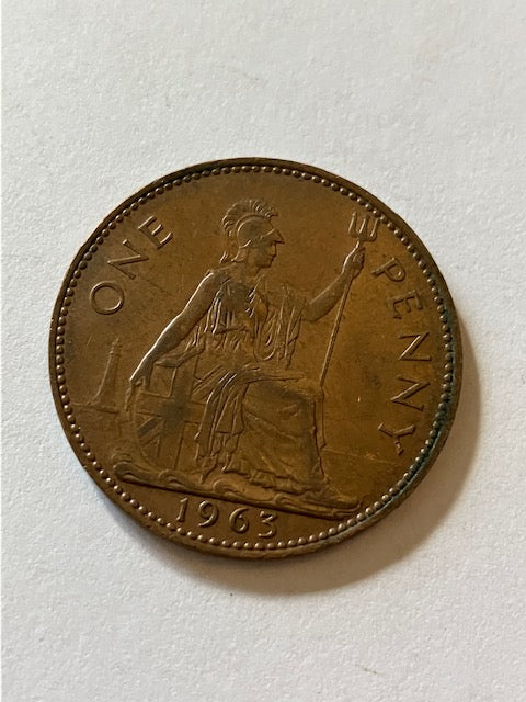 One Penny 1963 England