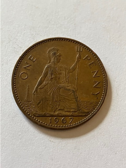 One Penny 1967 England