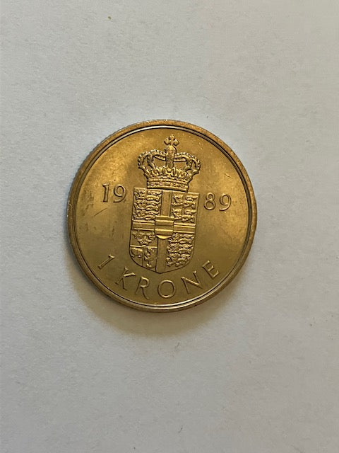 1 Krone 1989 Danmark