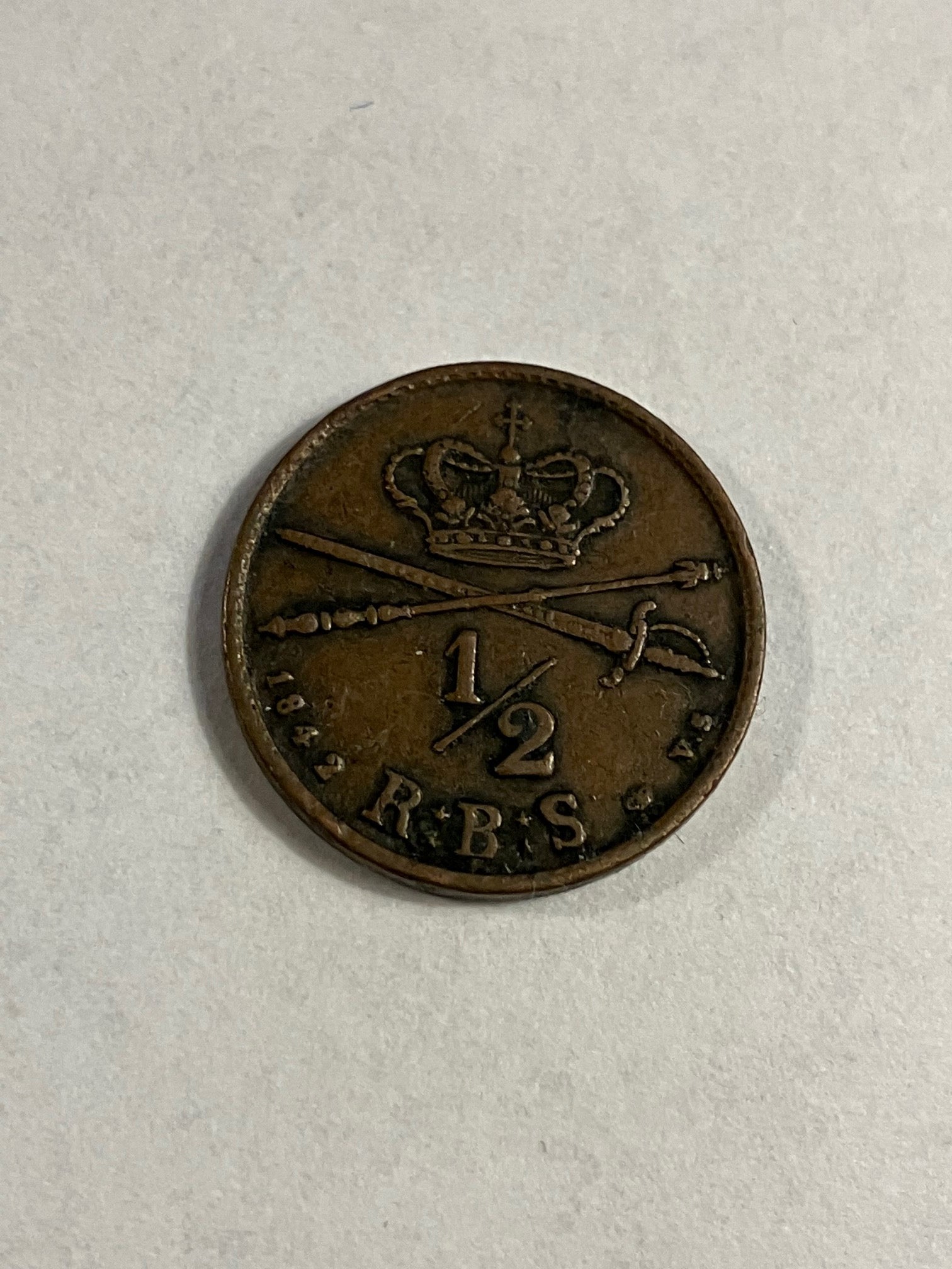 1/2 Rigsbankskilling 1842 - Pæn