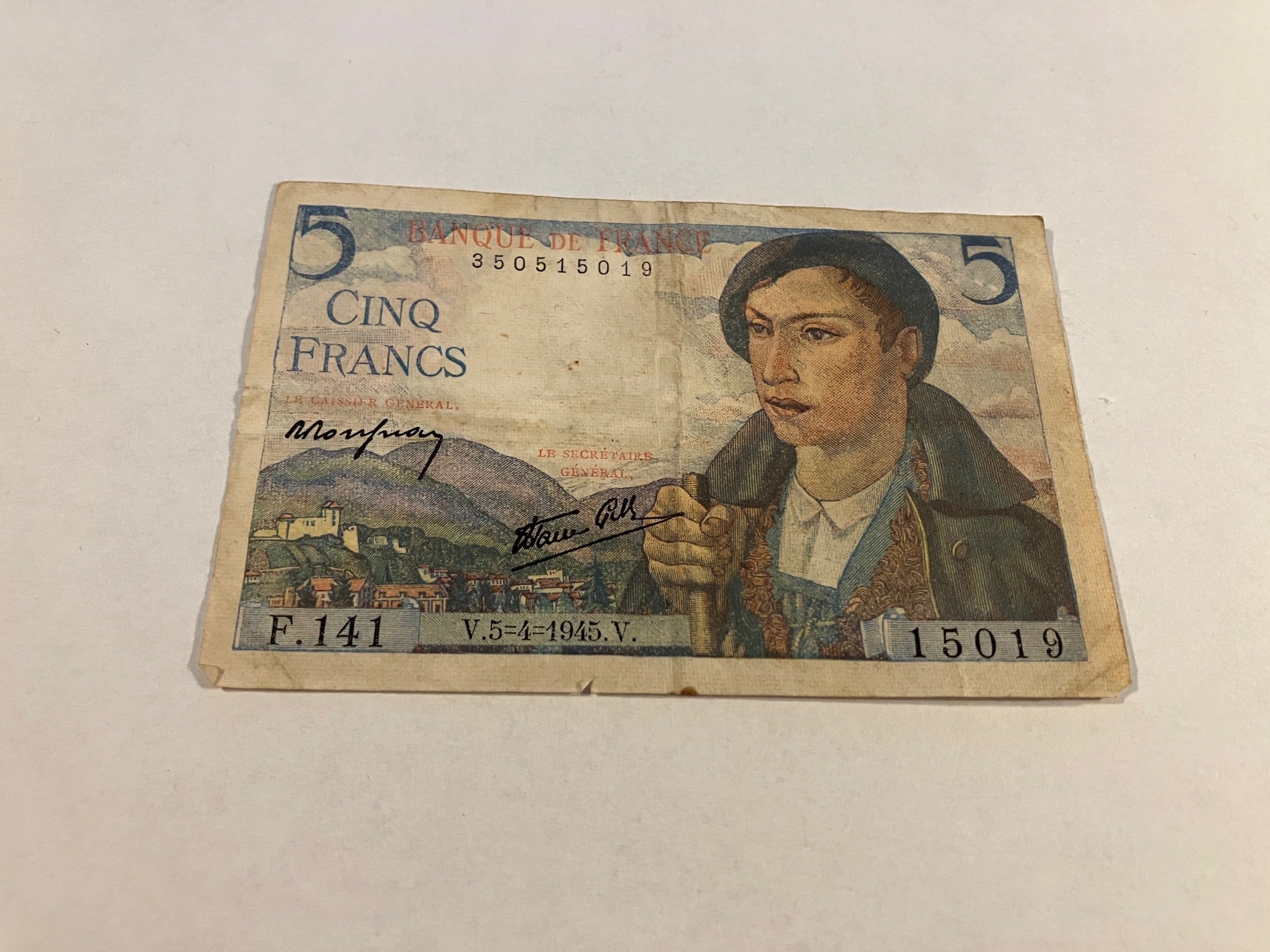 5 Francs 1945 France