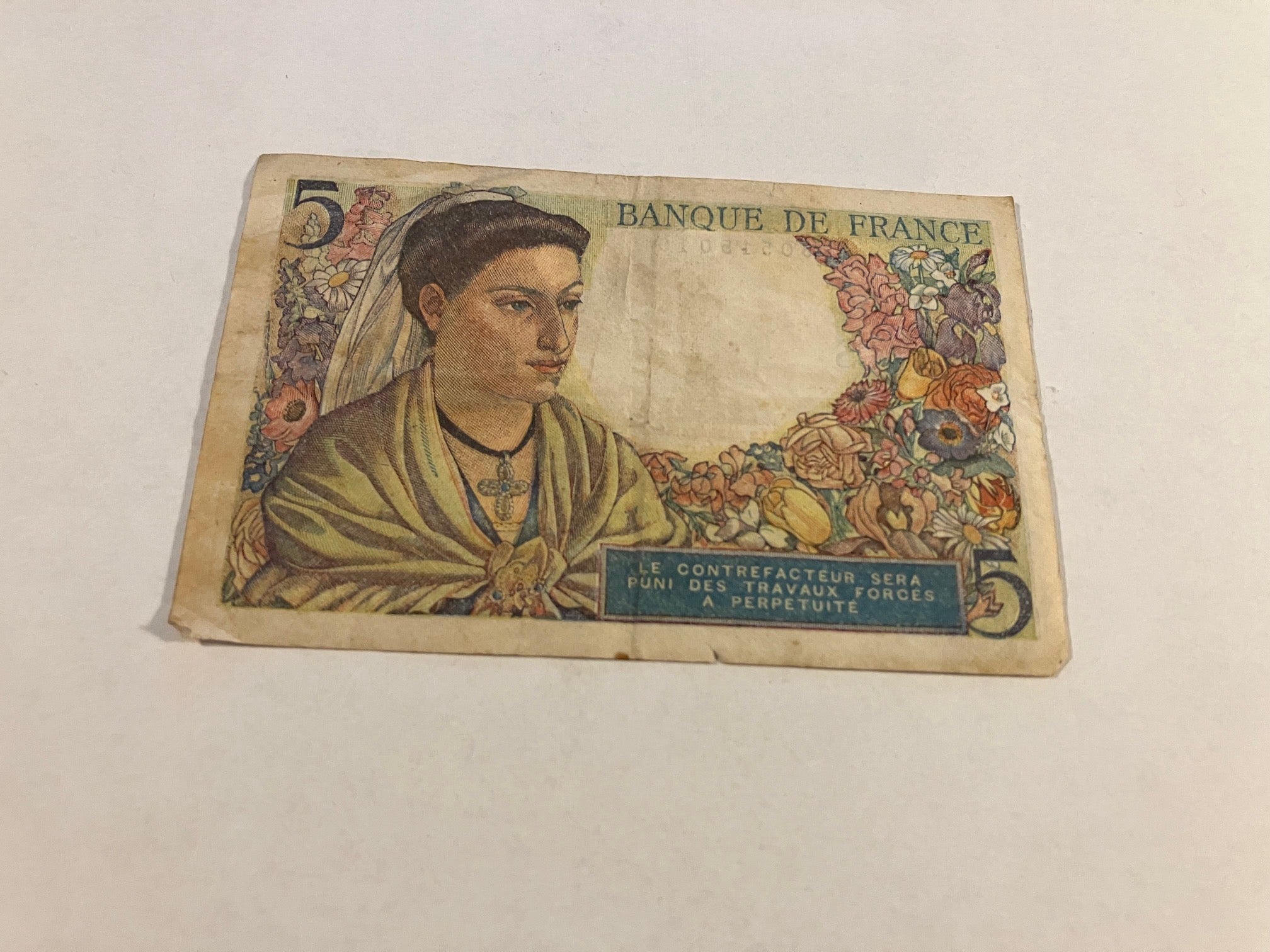 5 Francs 1945 France