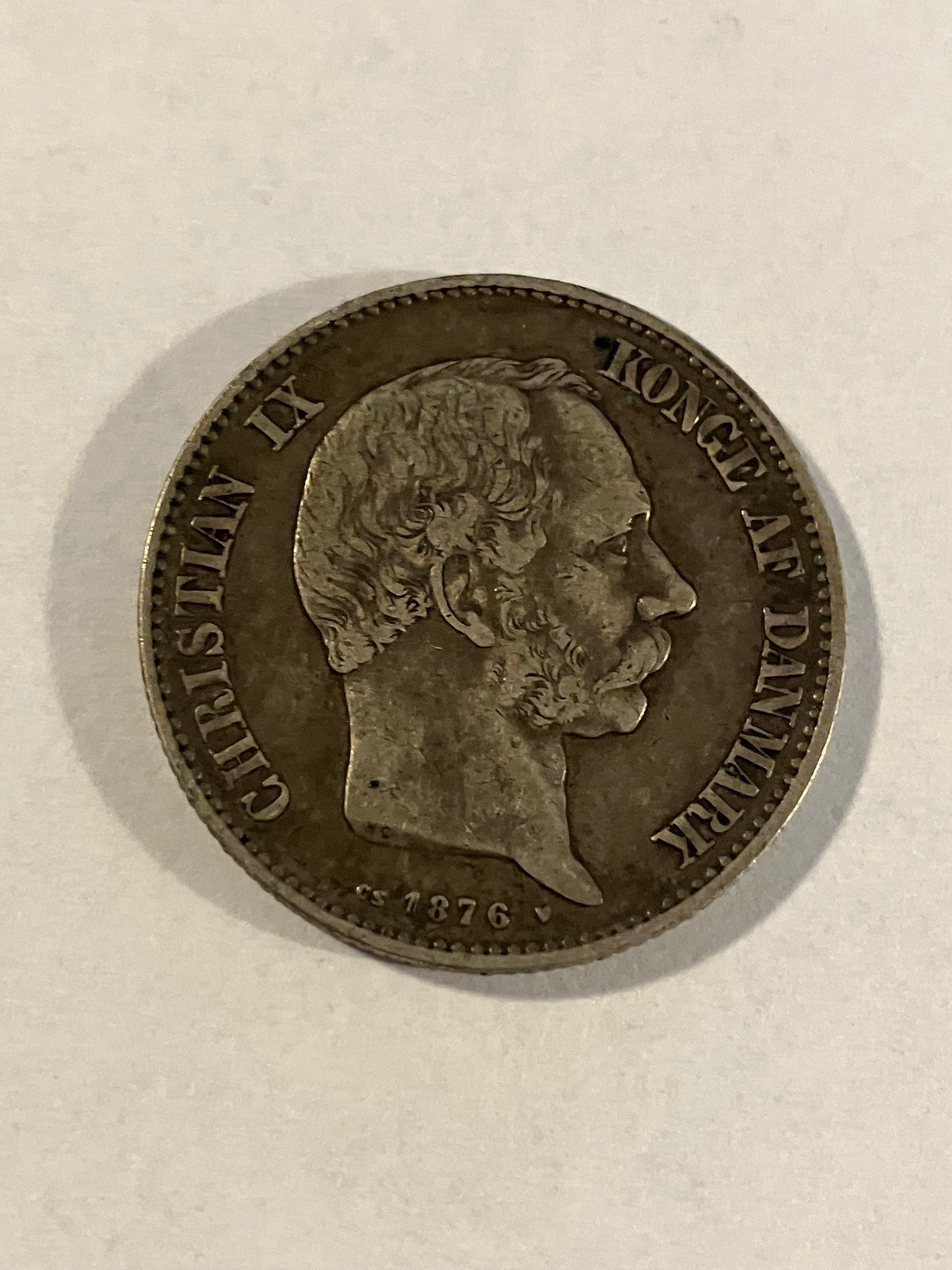 2 Kroner 1876 Danmark - Dårlig stand