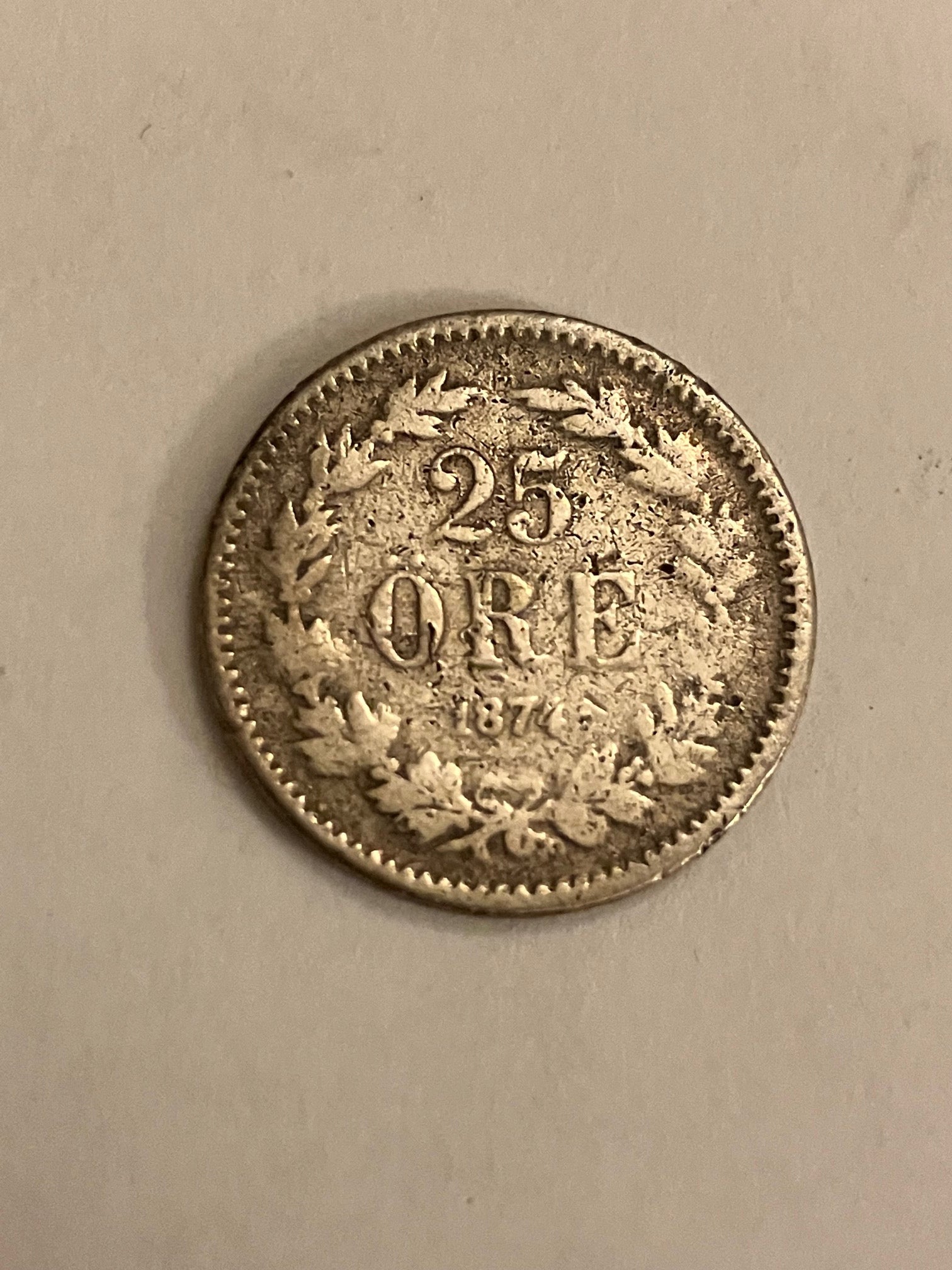 25 Øre 1874 Sweden