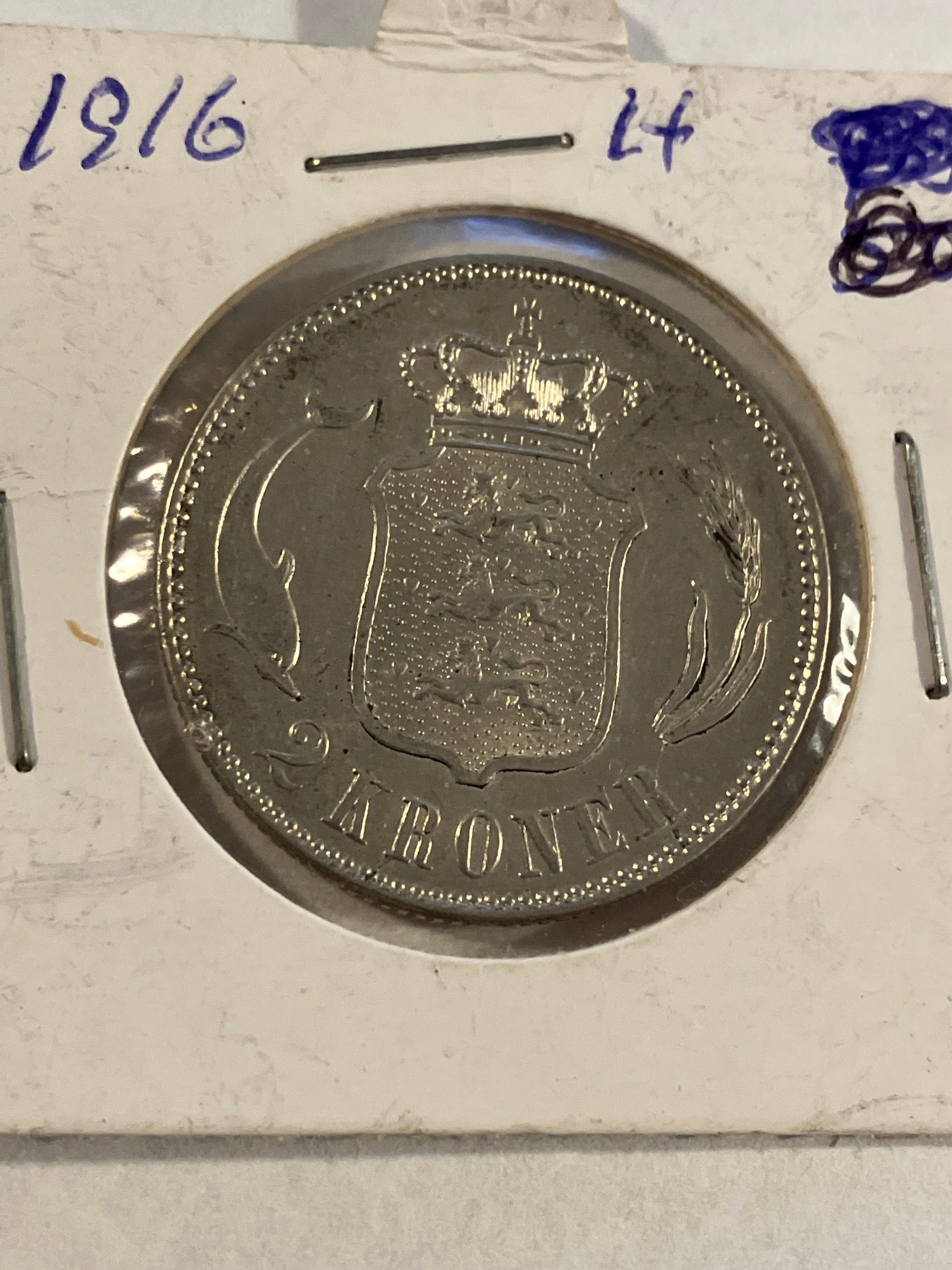 2 Kroner 1916 Danmark