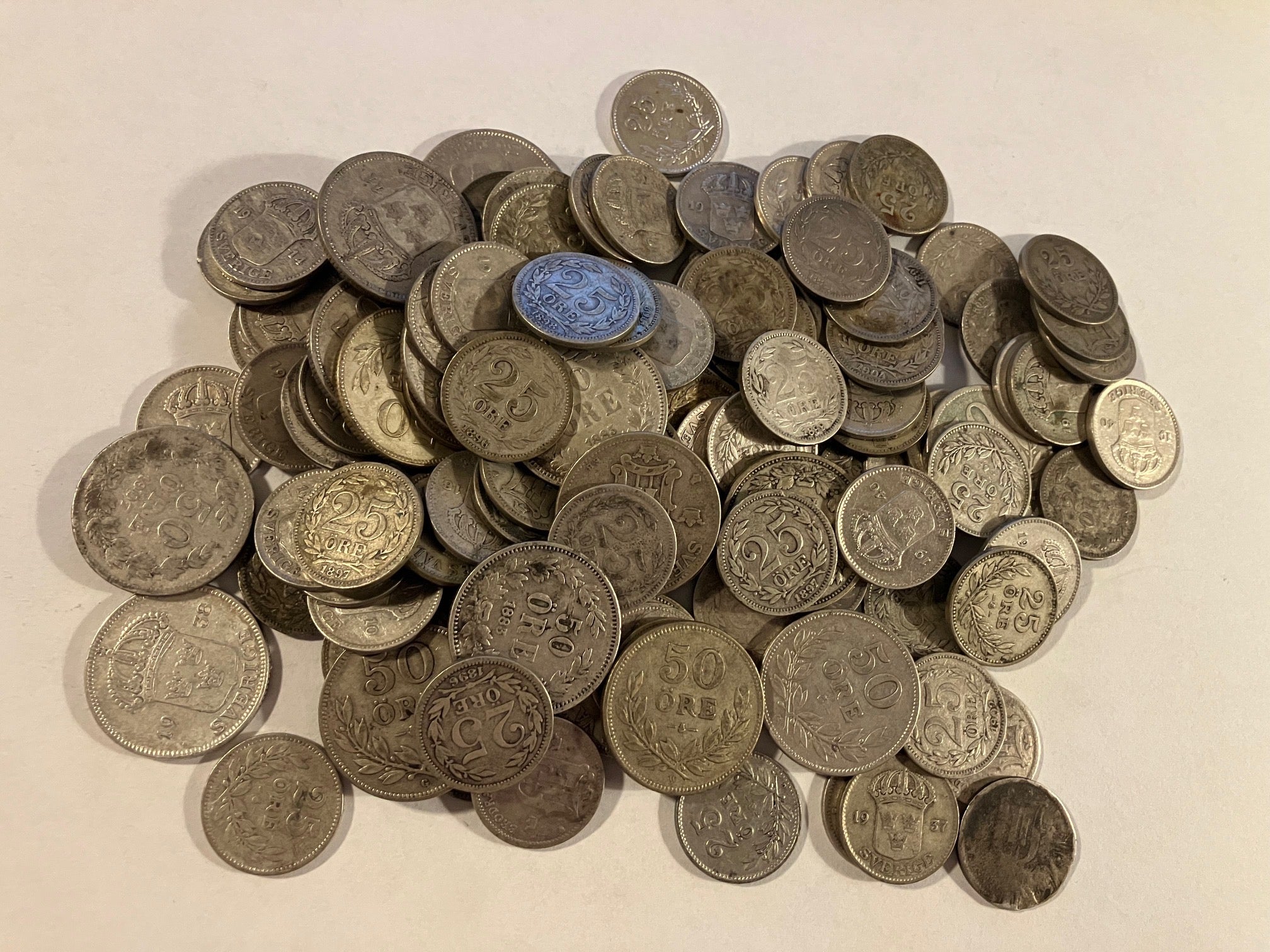 317 gram .600 Svenske sølvmønter