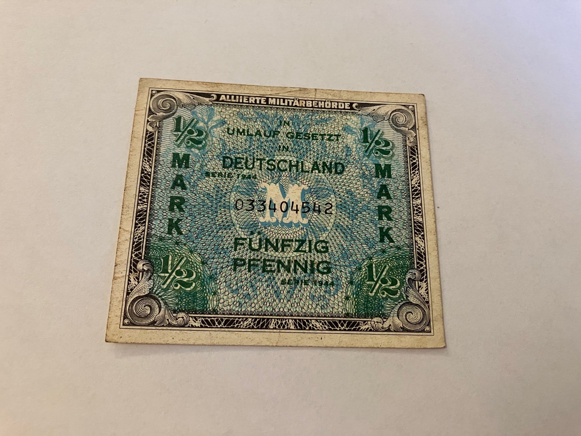 1/2 Mark Germany 1944 - Allied Military