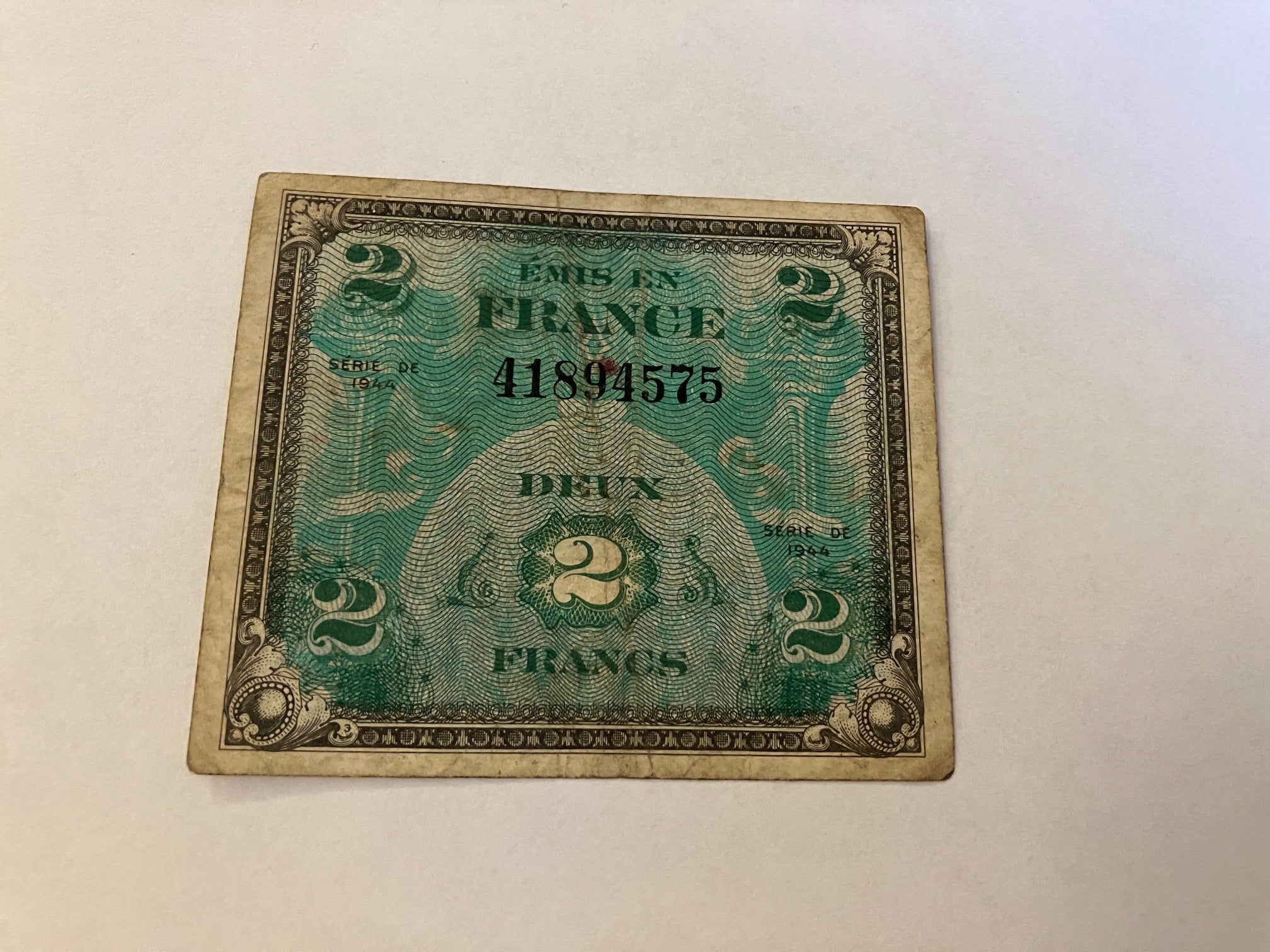 2 Francs France 1944 - Allied Military