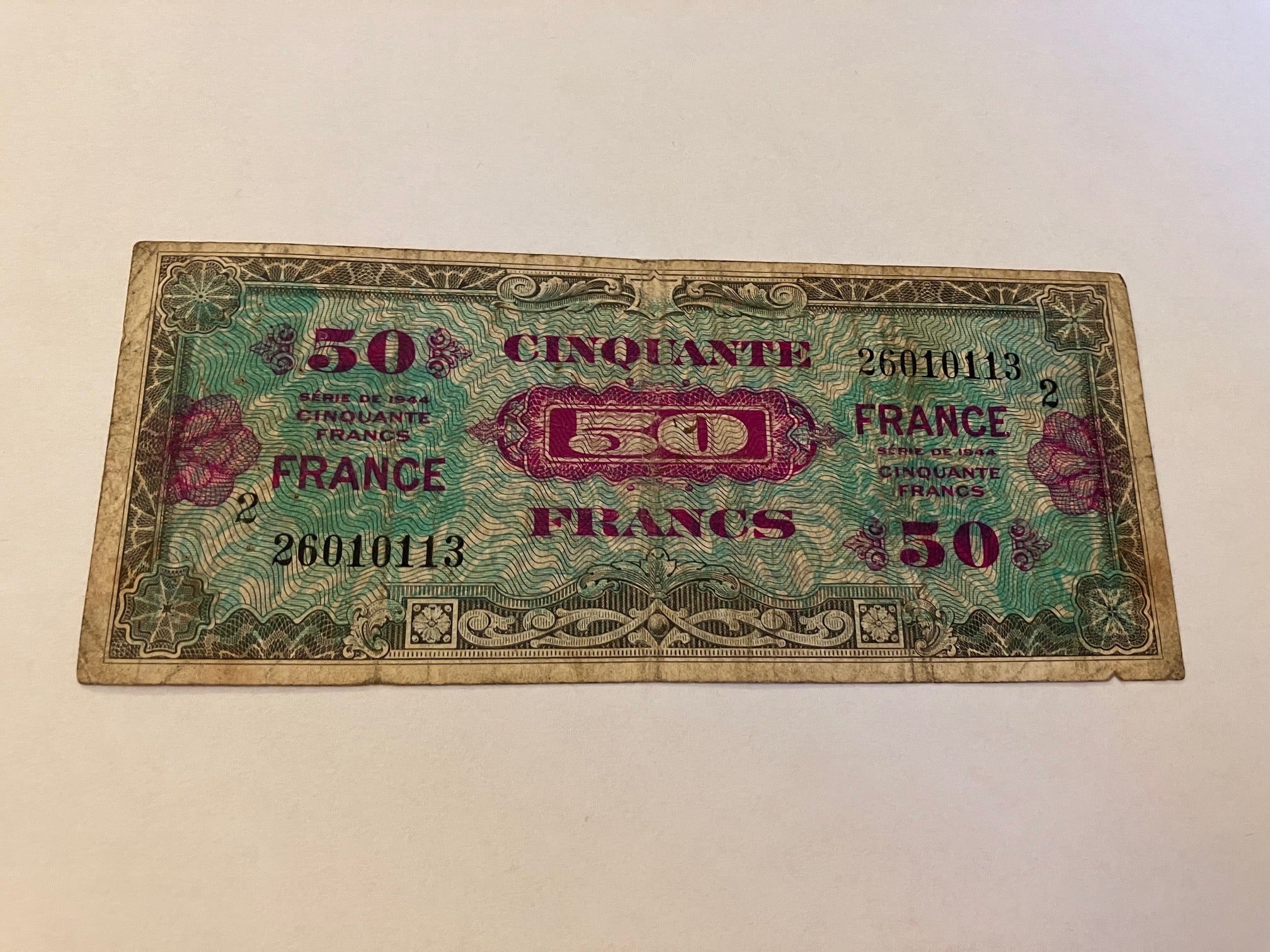 50 Francs France 1944 - Allied Military