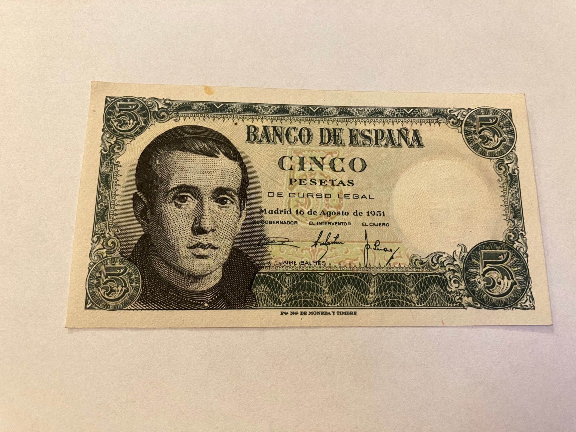 5 Pesetas Spain 1951