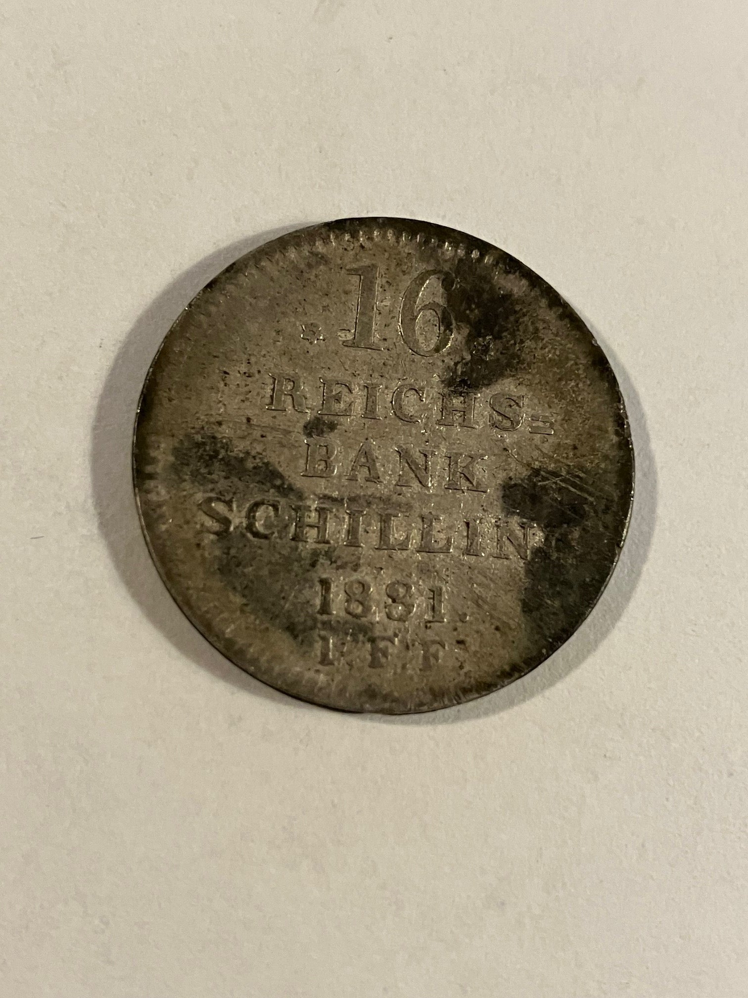 16 Reichsbank skilling 1831
