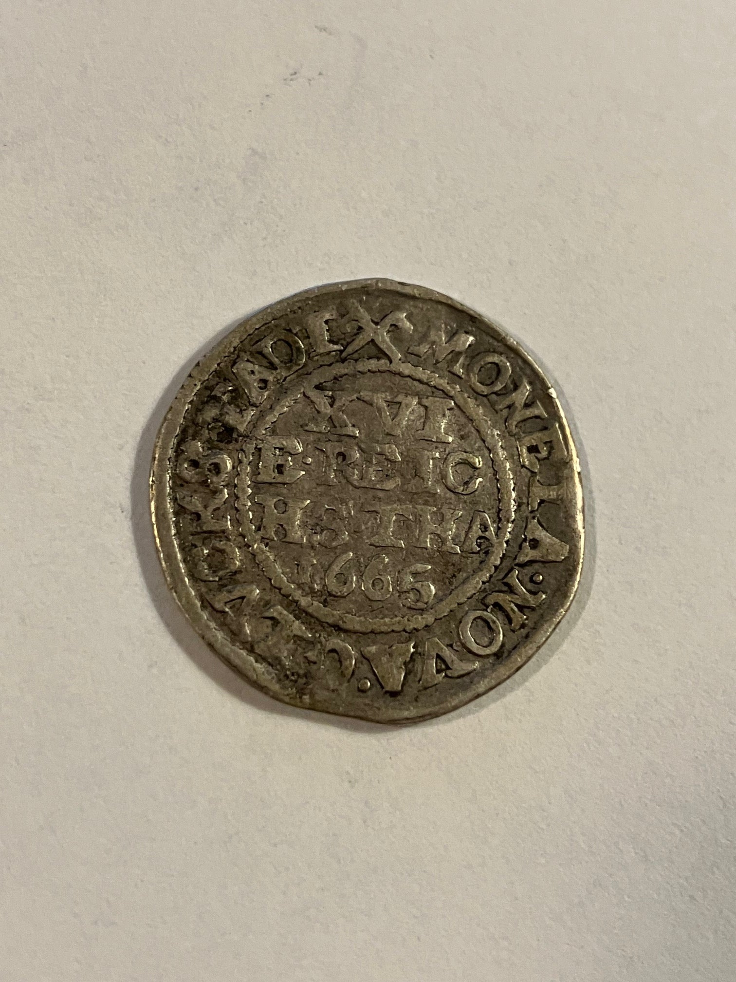 3 Skilling lybsk 1665 Danmark