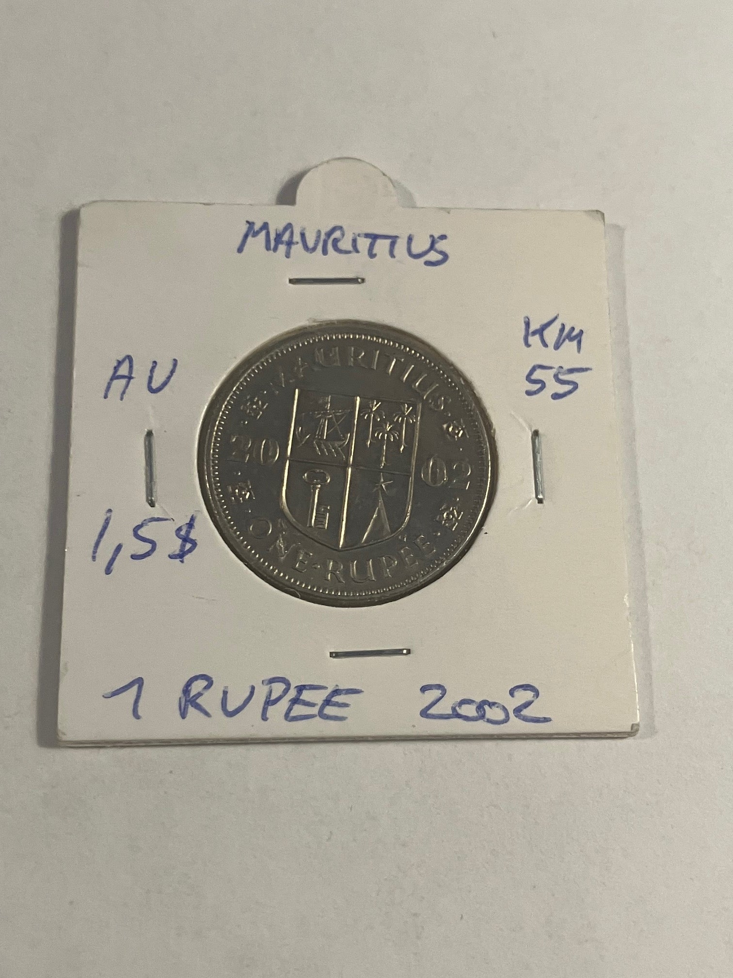 1 Rupee Mauritius 2002