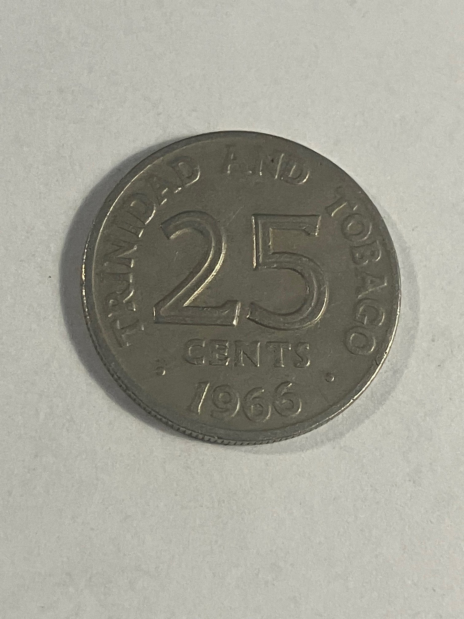 25 Cents Trinidad & Tobago 1966