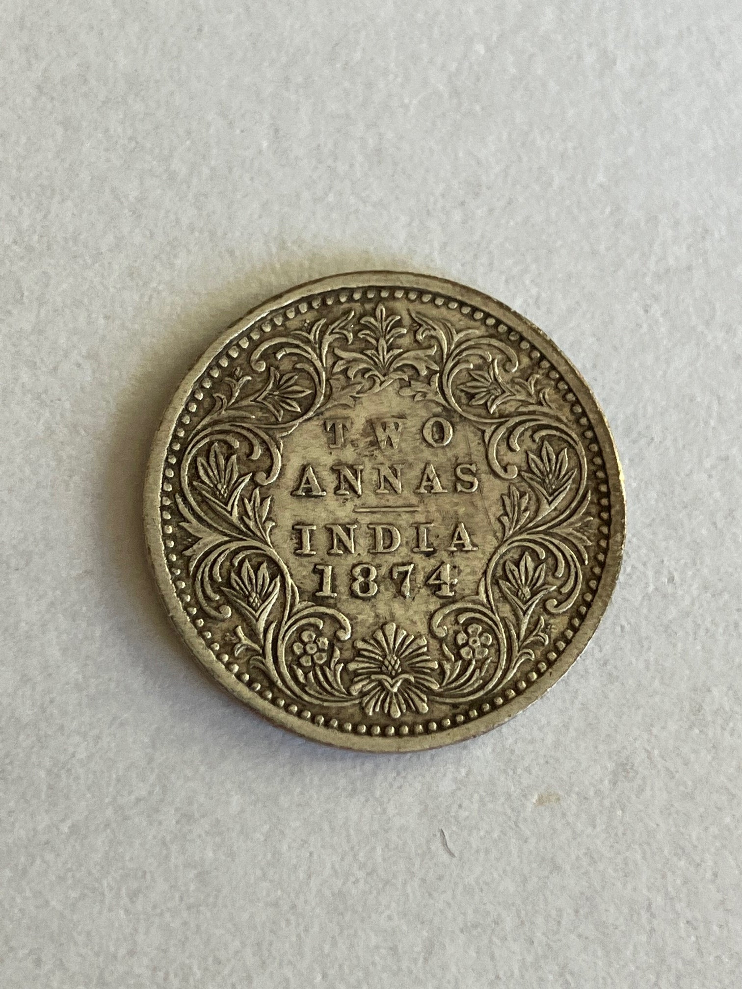 Two Annas India 1874