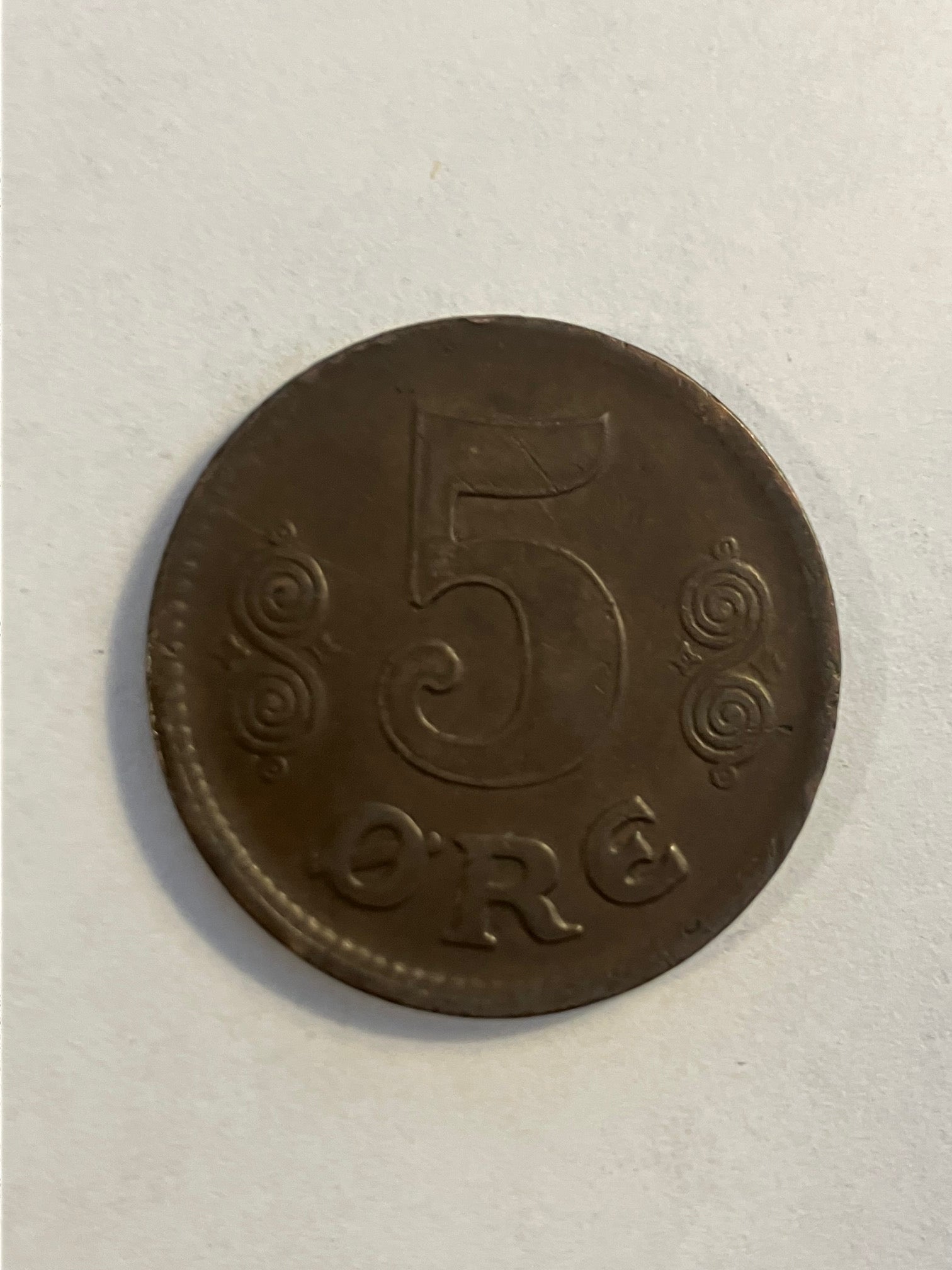 5 øre 1919 Danmark