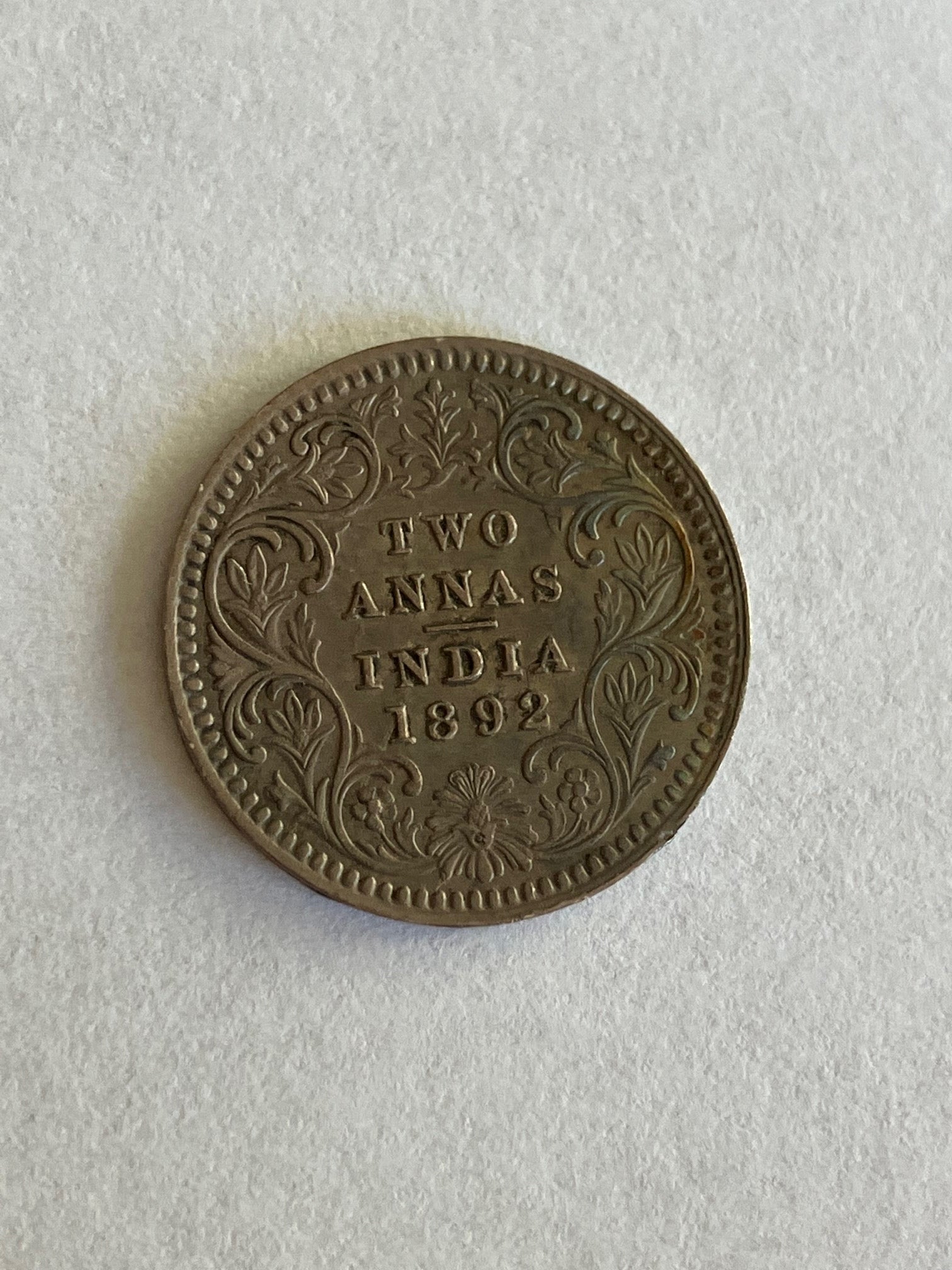 Two Annas India 1892