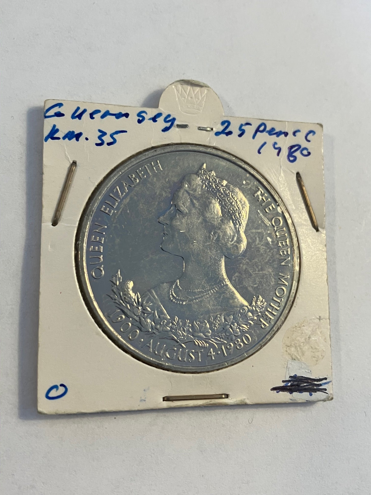 25 Pence Guernesey Copper-Nickel 1980