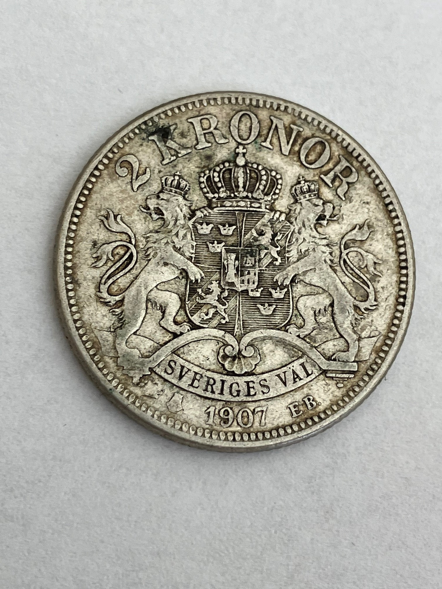 2 Kronor 1907 Sweden