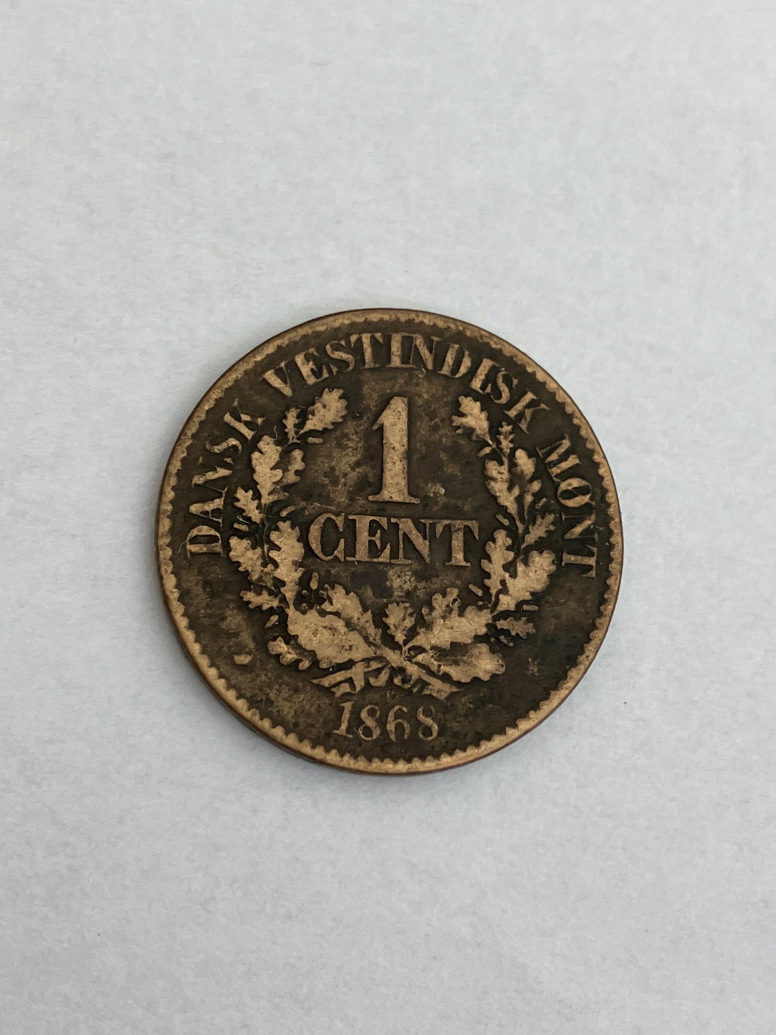 1 Cent 1868 Dansk Vestindien