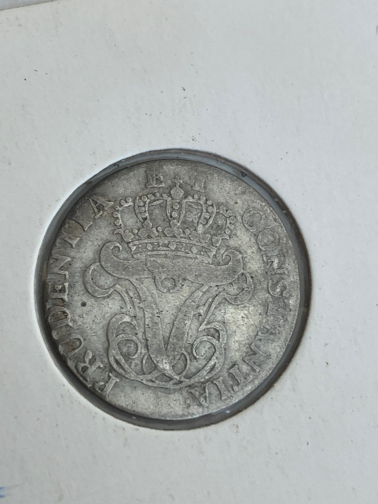 8 Skilling 1763 - Slidt front