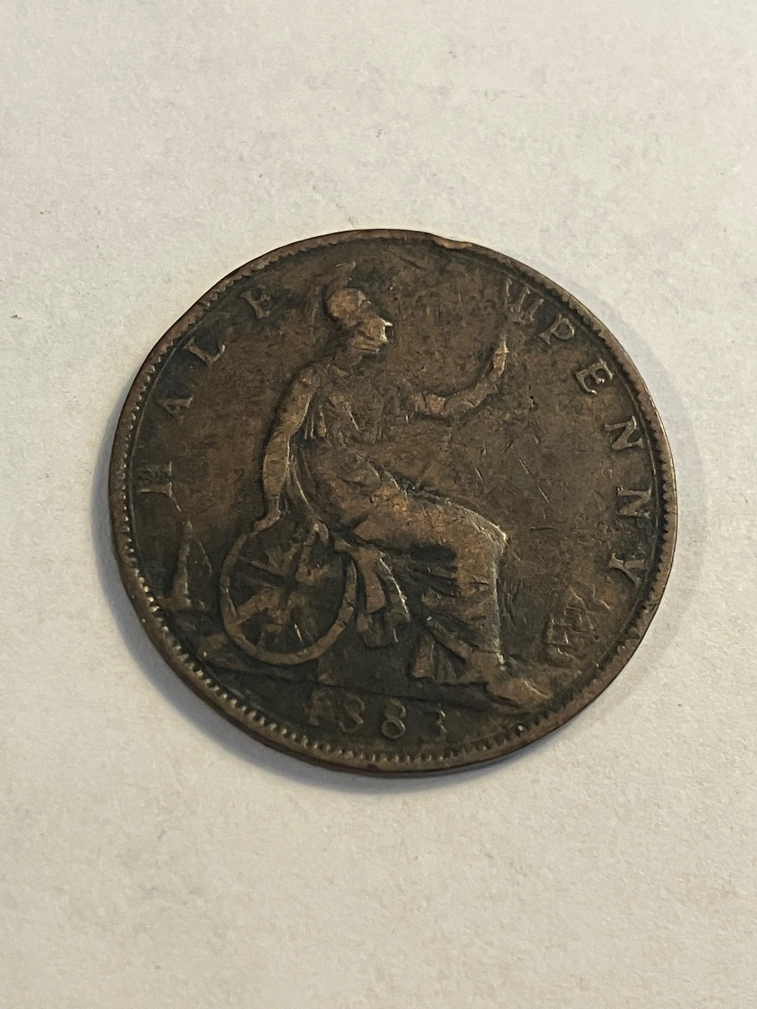 Half Penny 1883 England