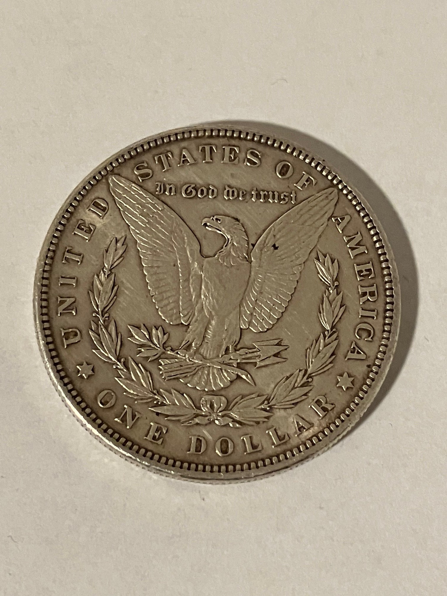 Morgan Dollar 1898 USA - Initialer indridset på revers