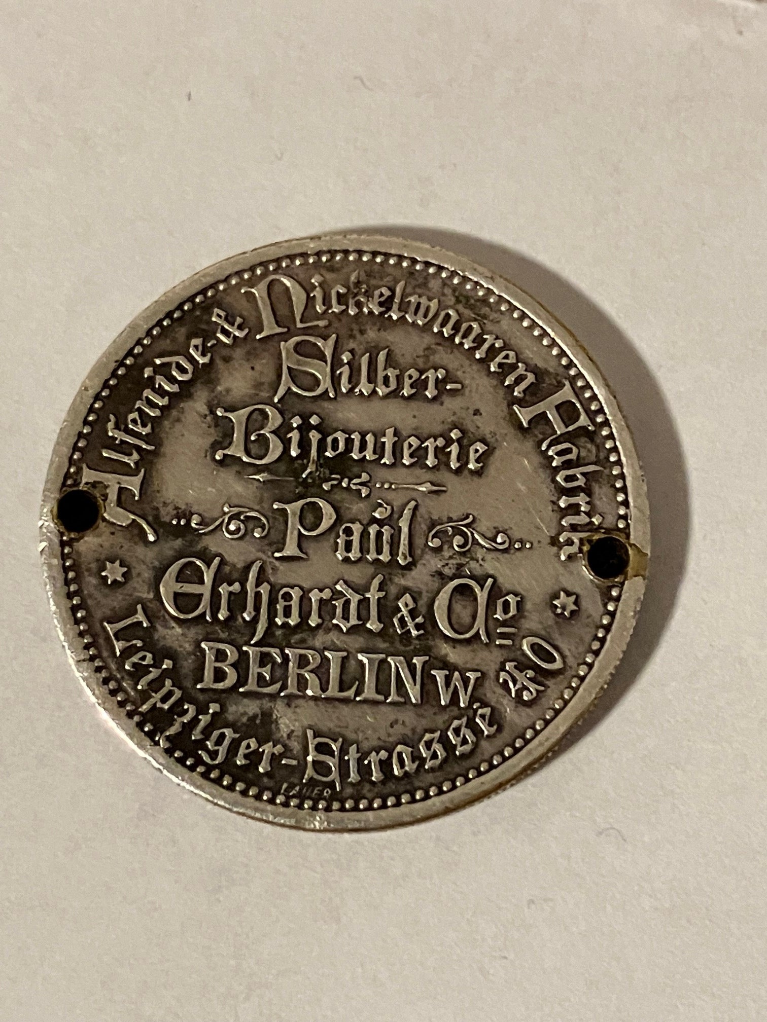 Preussen Silver coin - Monteringsspor