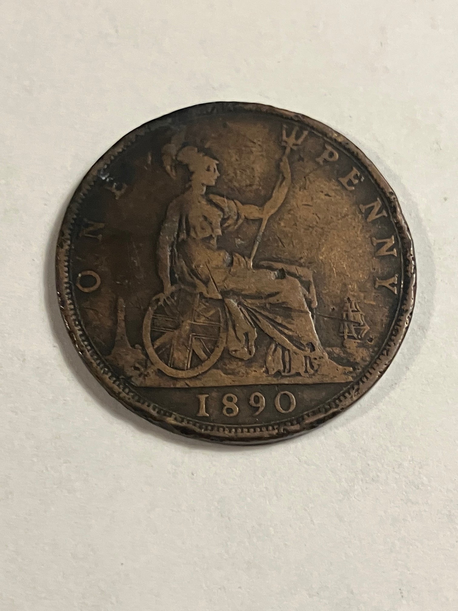 One Penny 1890 England