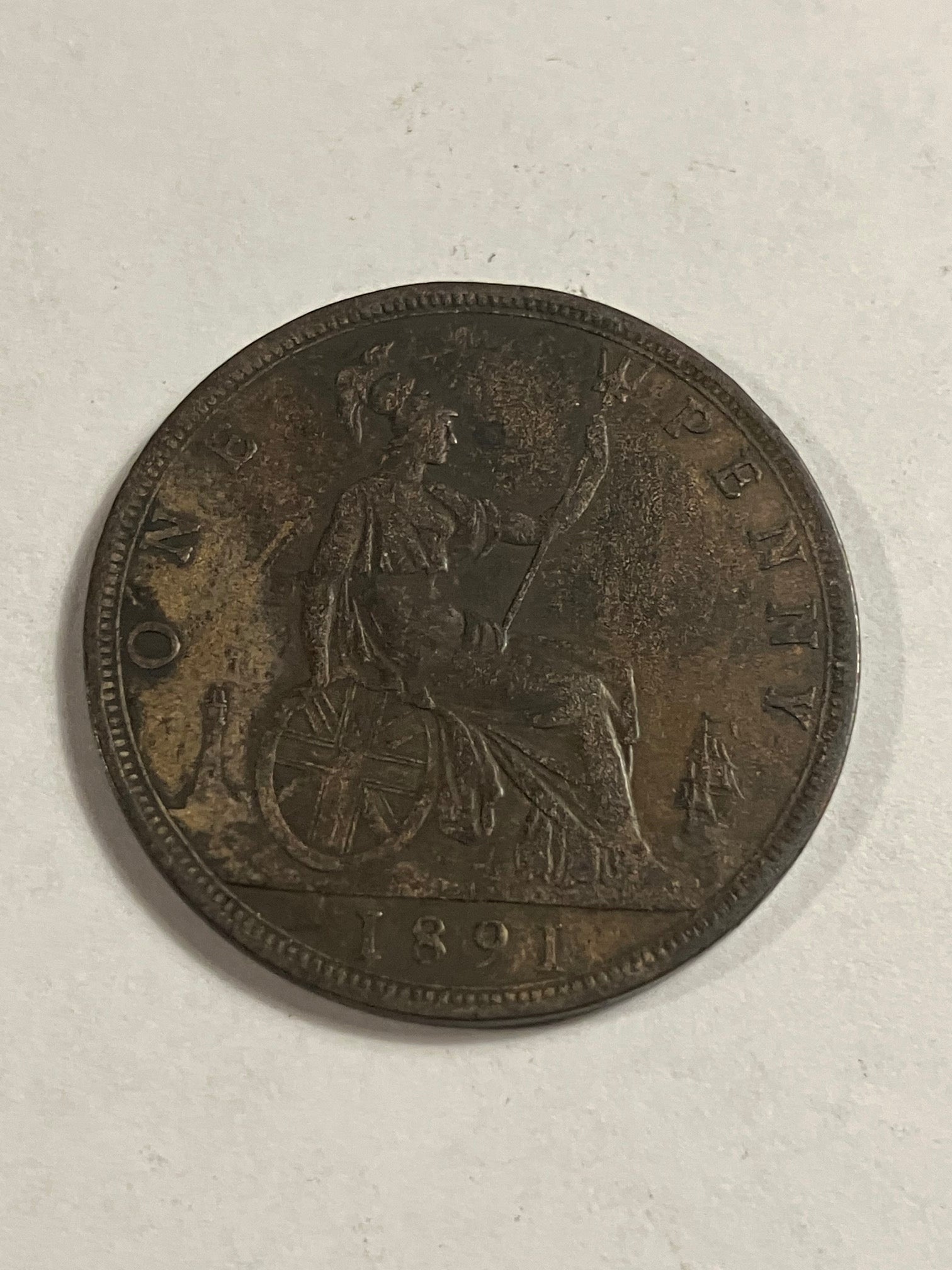 One Penny 1891 England