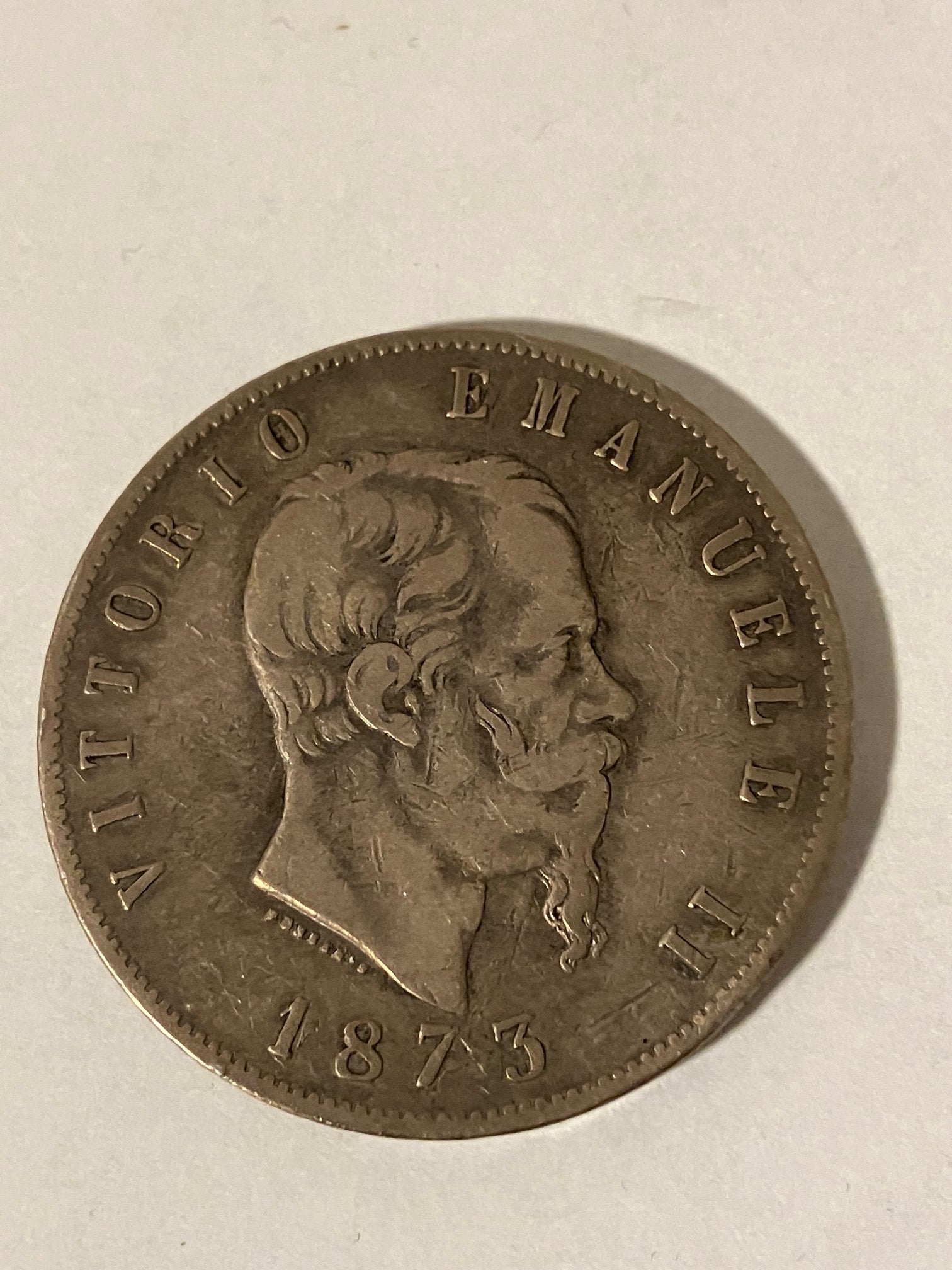 5 Lire Italy 1873