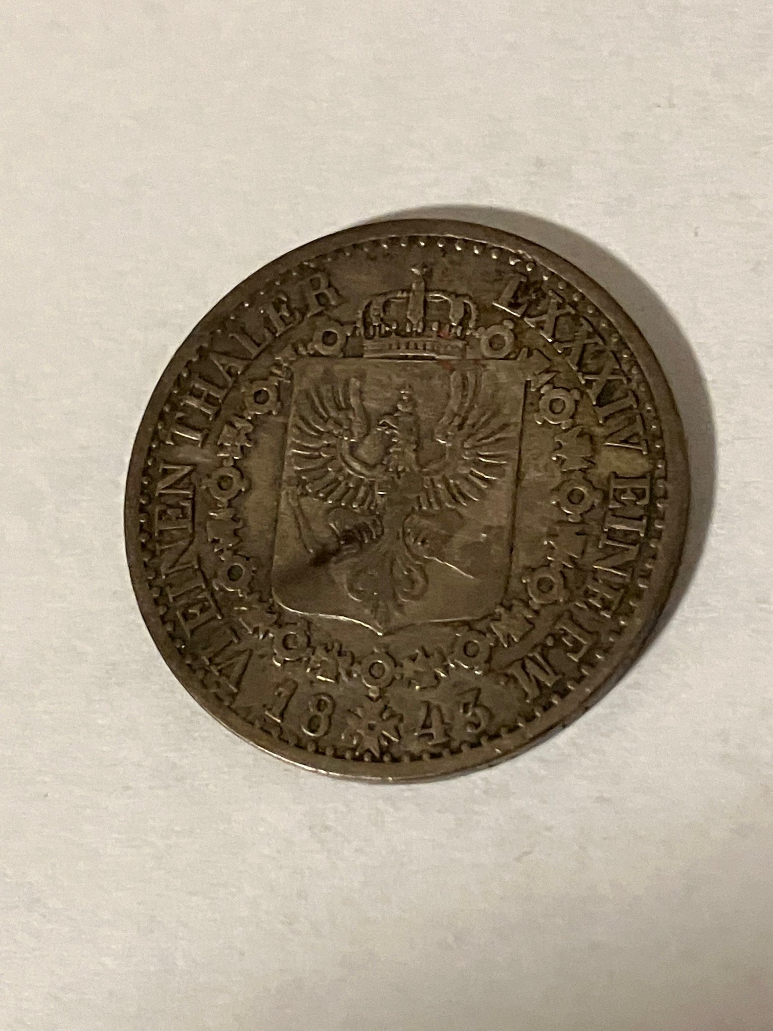 1/6 Thaler 1843 Prussia