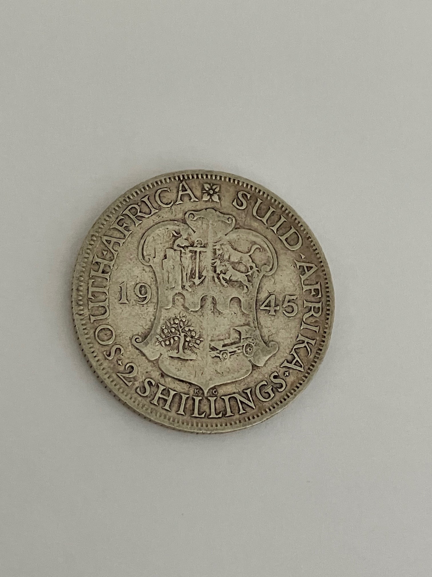 2 Shillings South Africa 1945