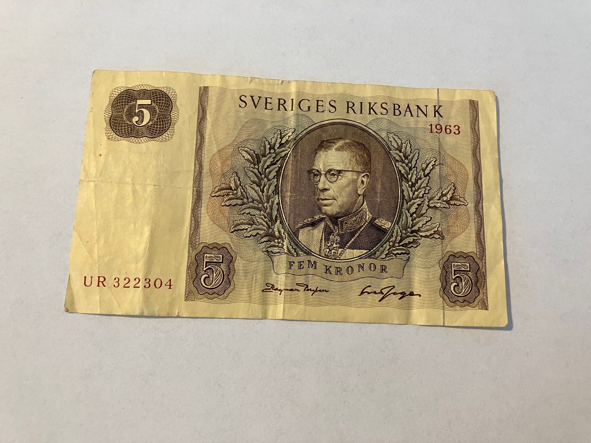 5 Kronor Sweden 1963 - Slidt