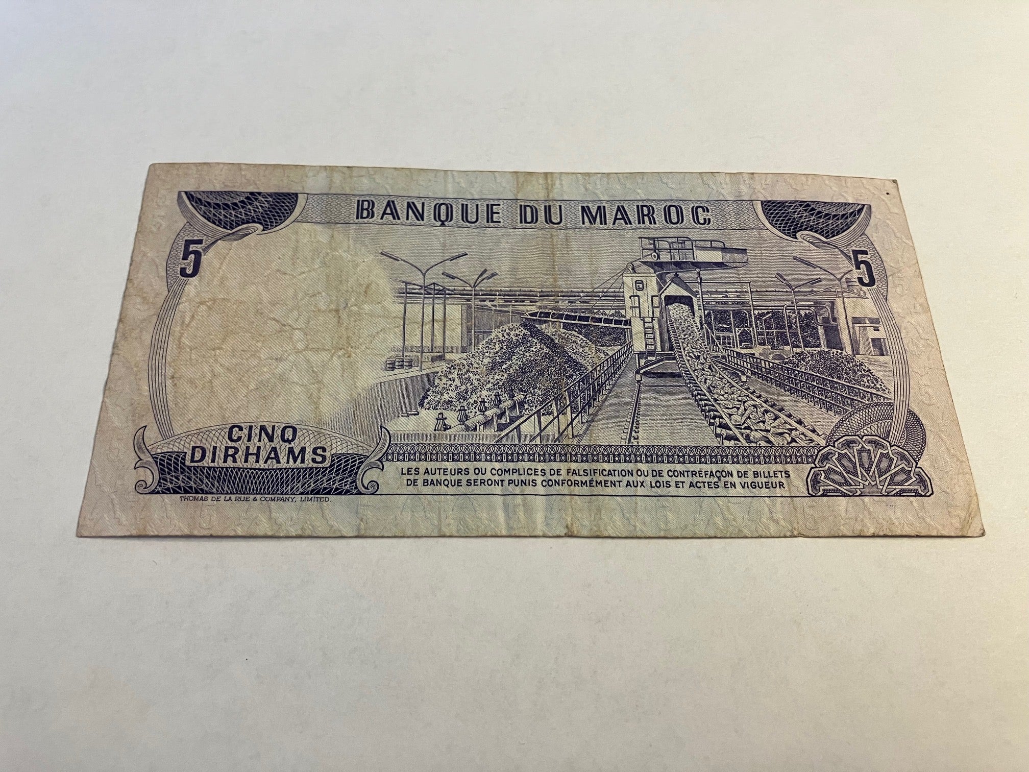 5 Morocco Dirhams 1970