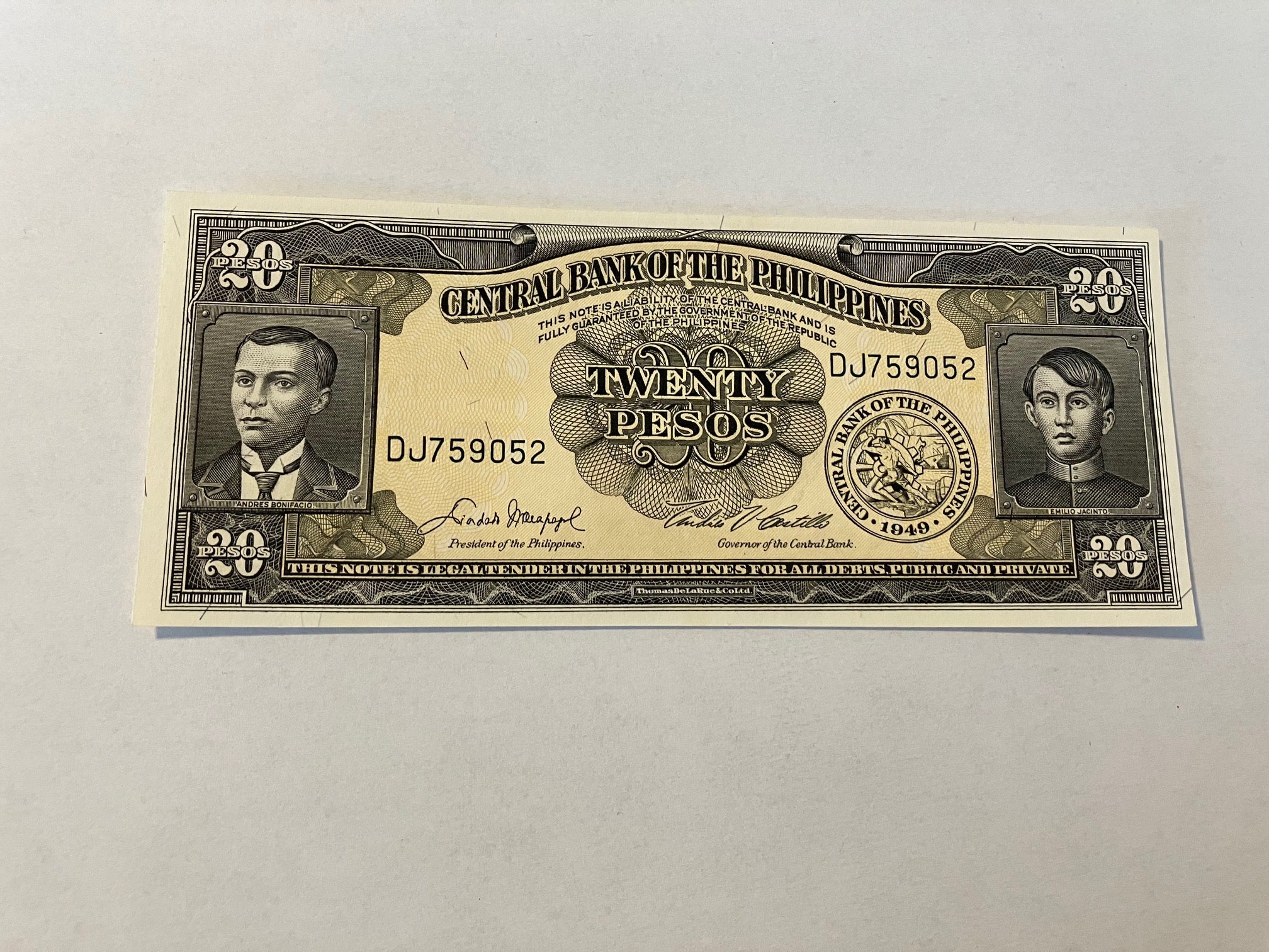 20 Pesos Philippines 1949