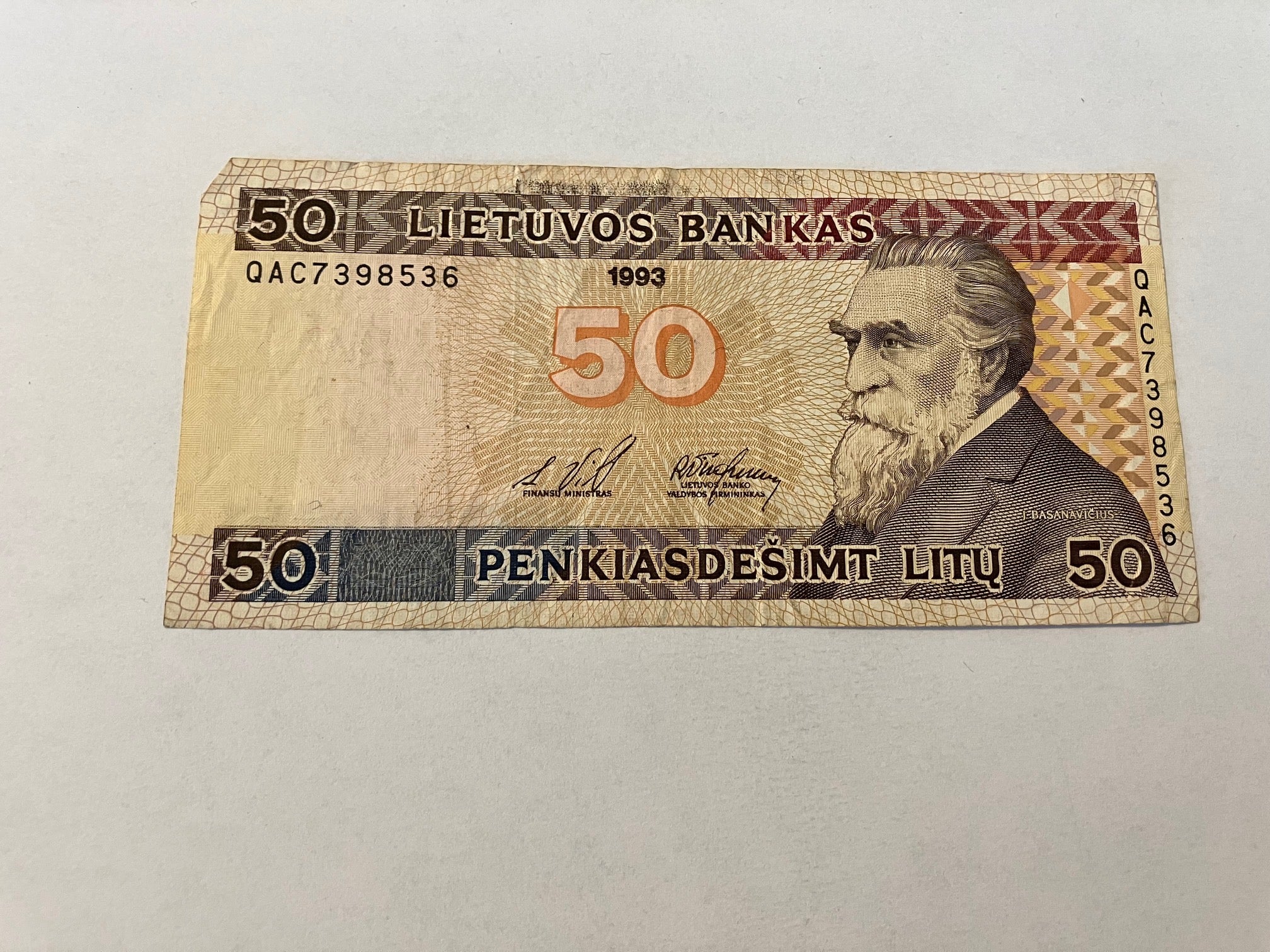 50 Litu Lithuania 1993
