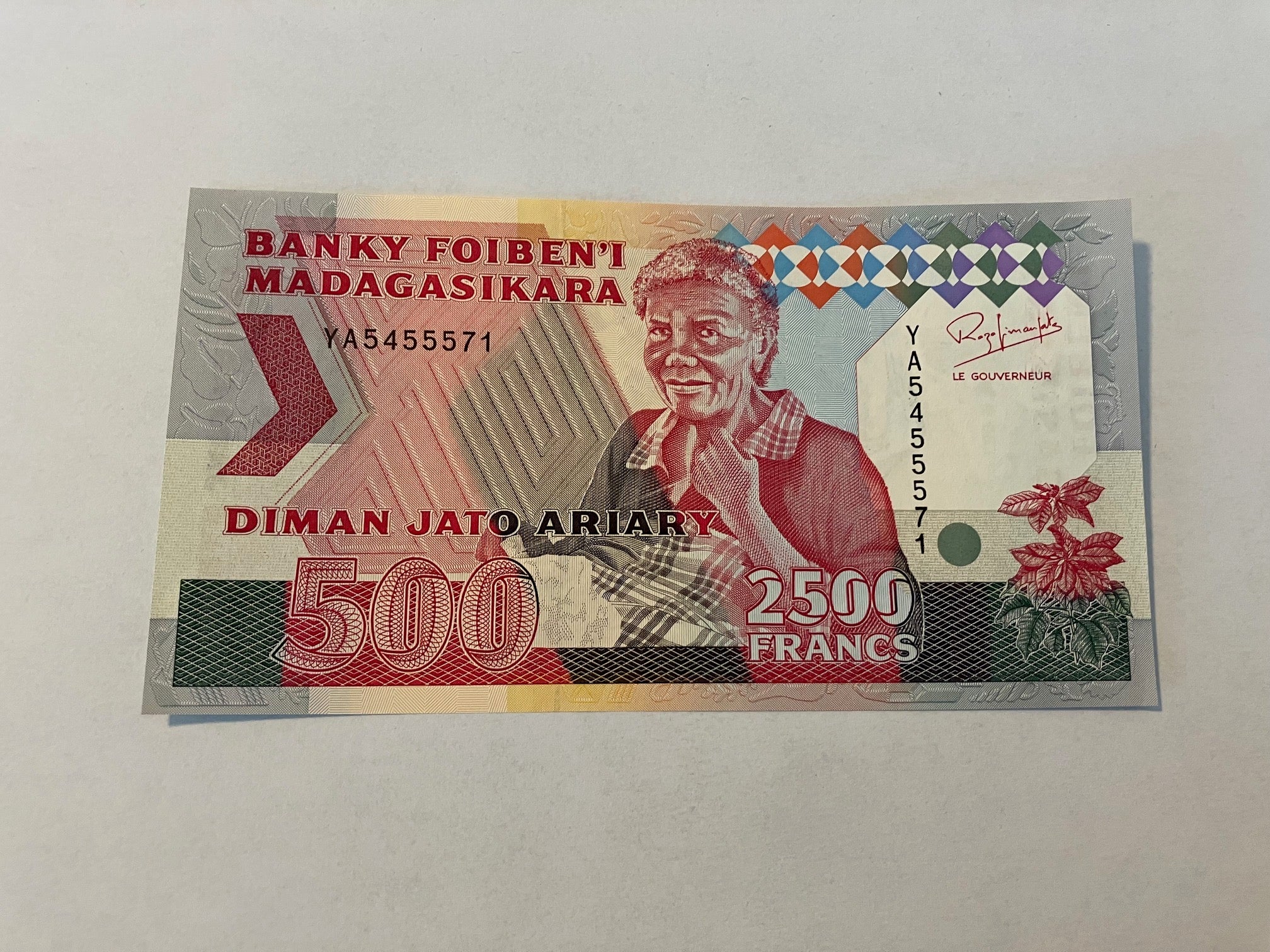 2500 Francs - 500 Ariary Madagascar