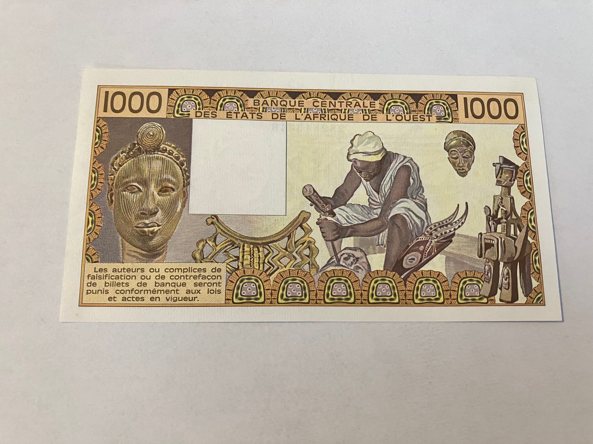 1000 Francs Western African States Togo 1985 T