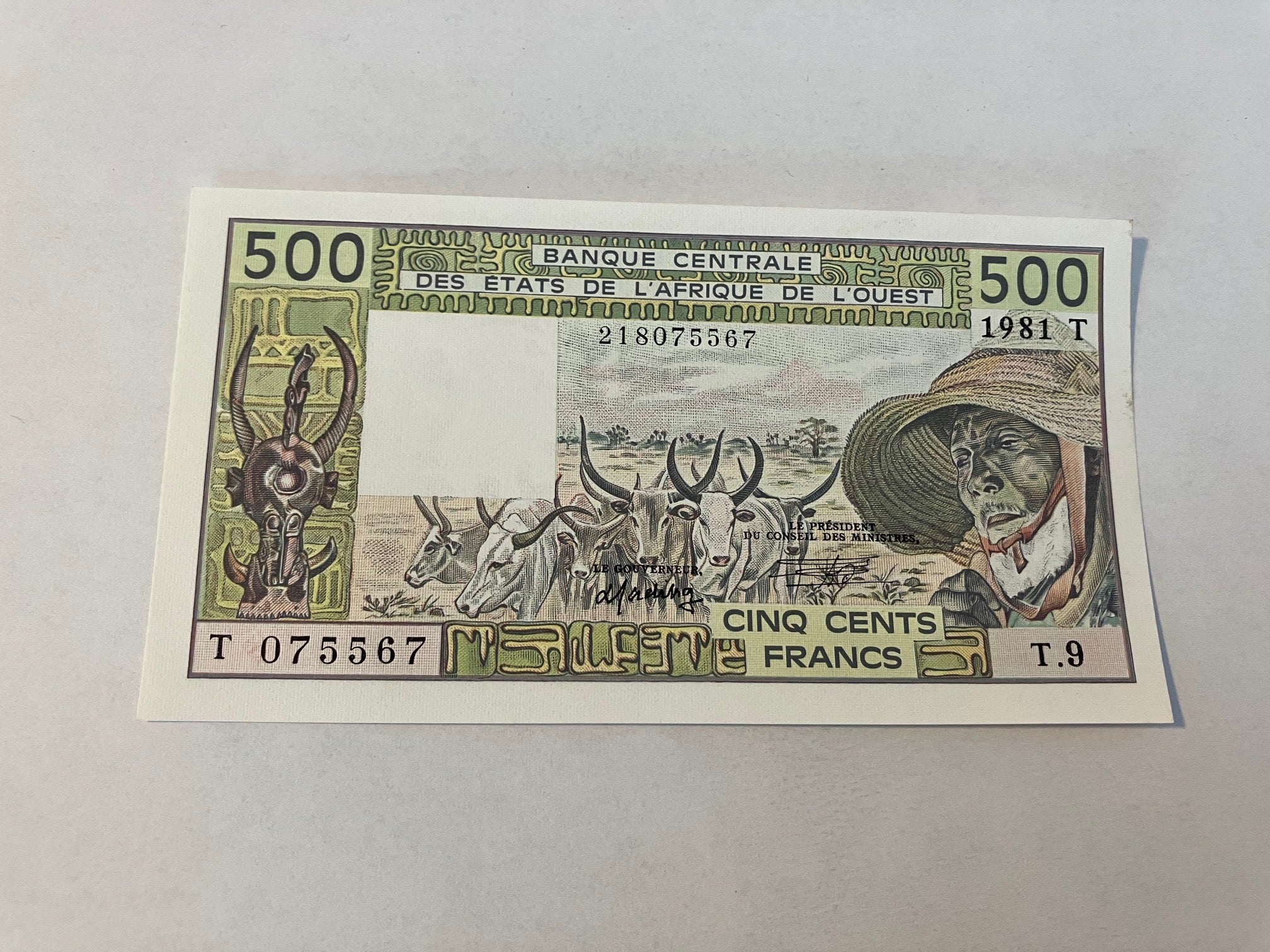 500 Francs West African States 1981 T