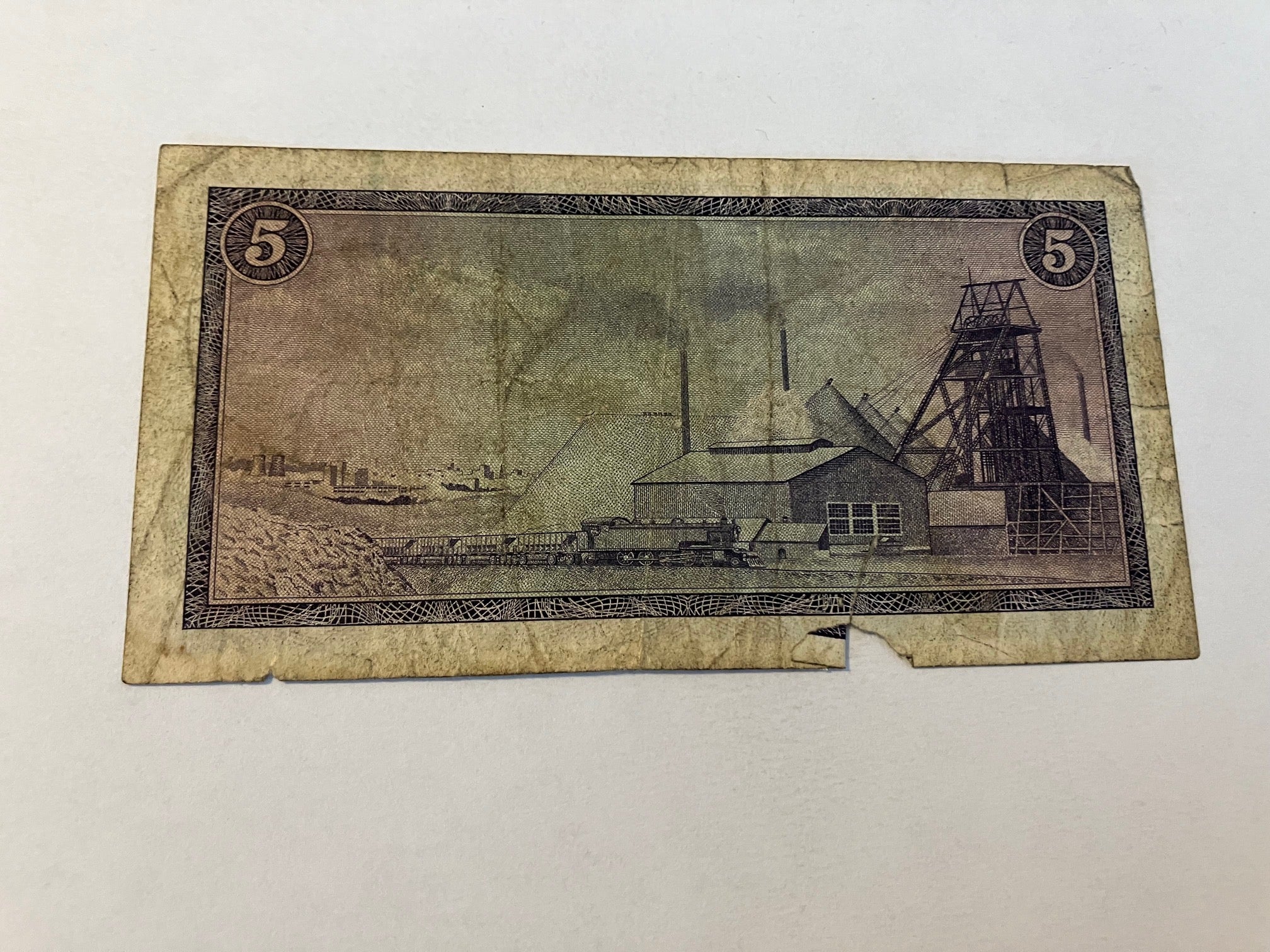 Five Rand South Africa - Meget dårlig stand