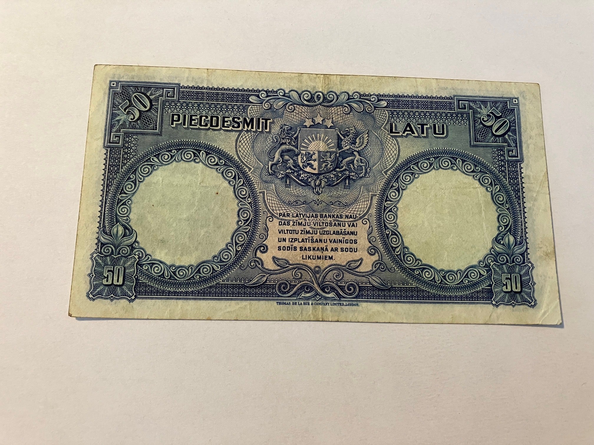 50 Latu Lithuania 1934