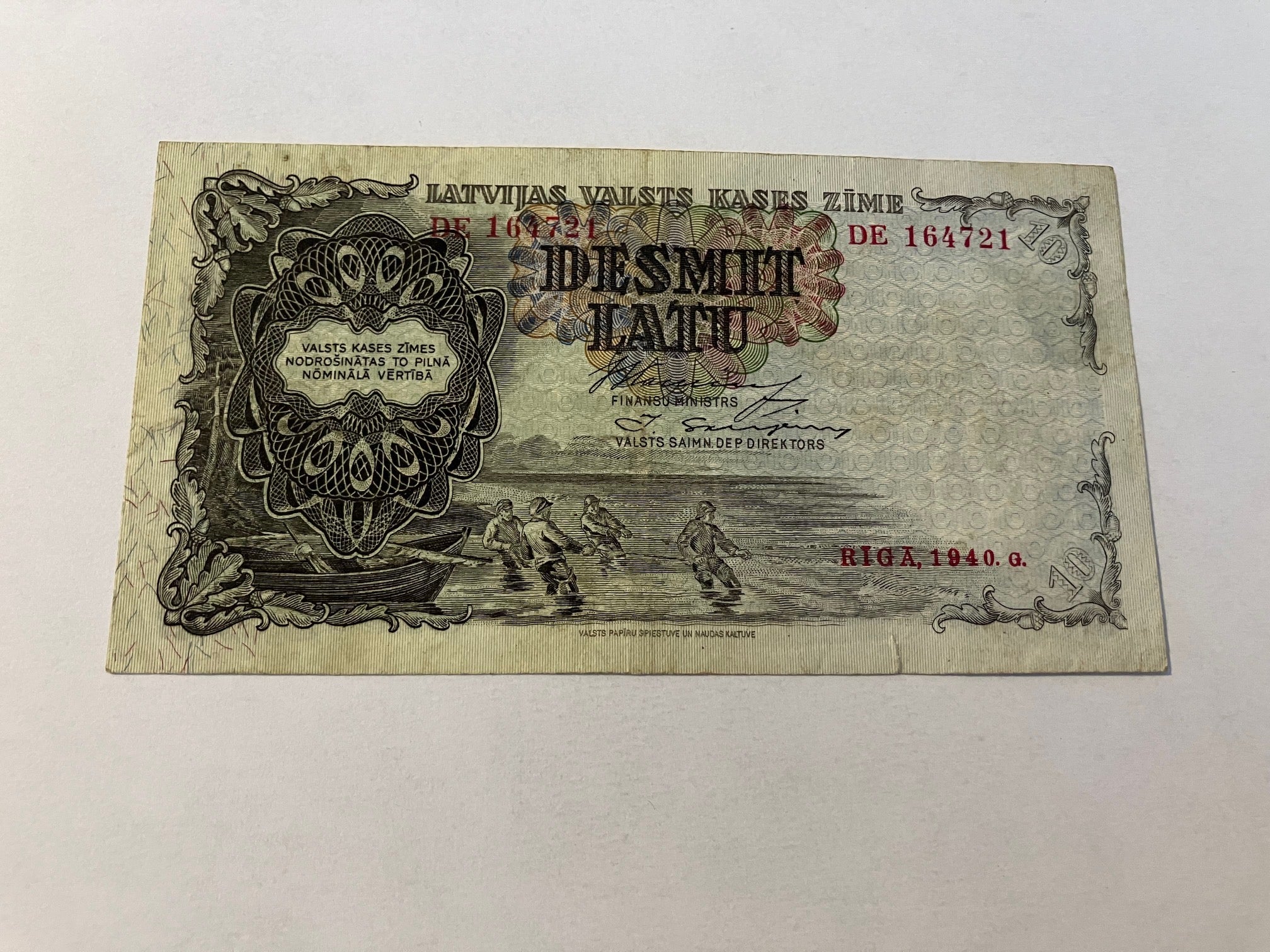 10 Latu 1940 Latvia - Bemærk rifter