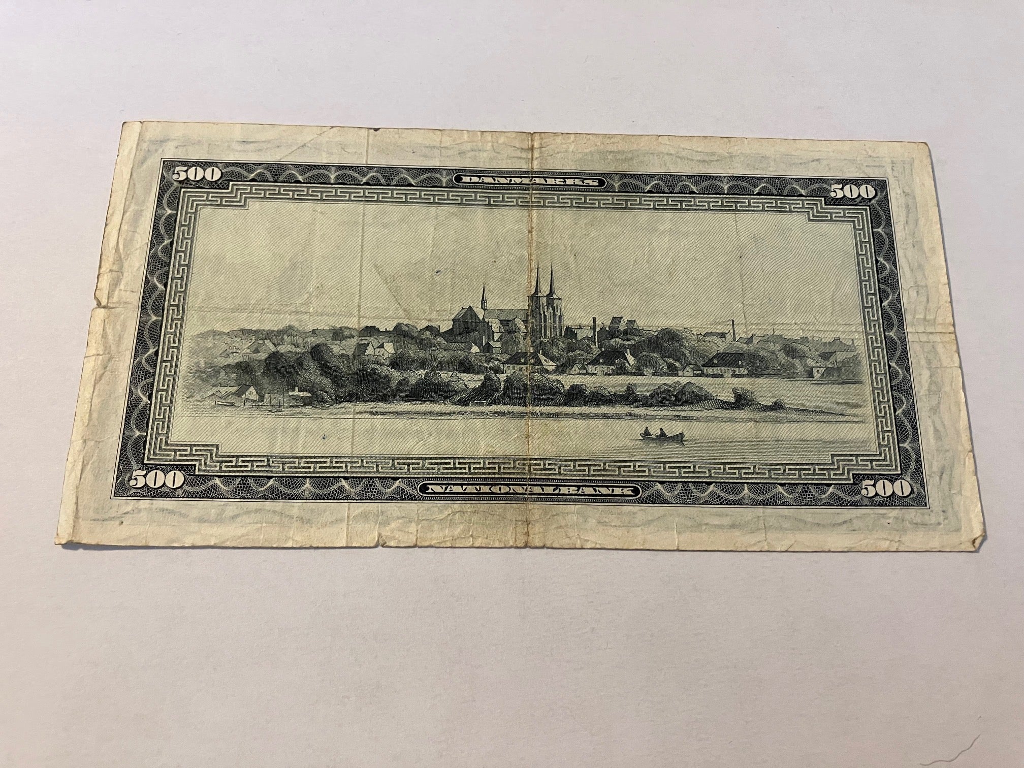 500 Kroner A0 1967 0J Erstatningsseddel - Slidt