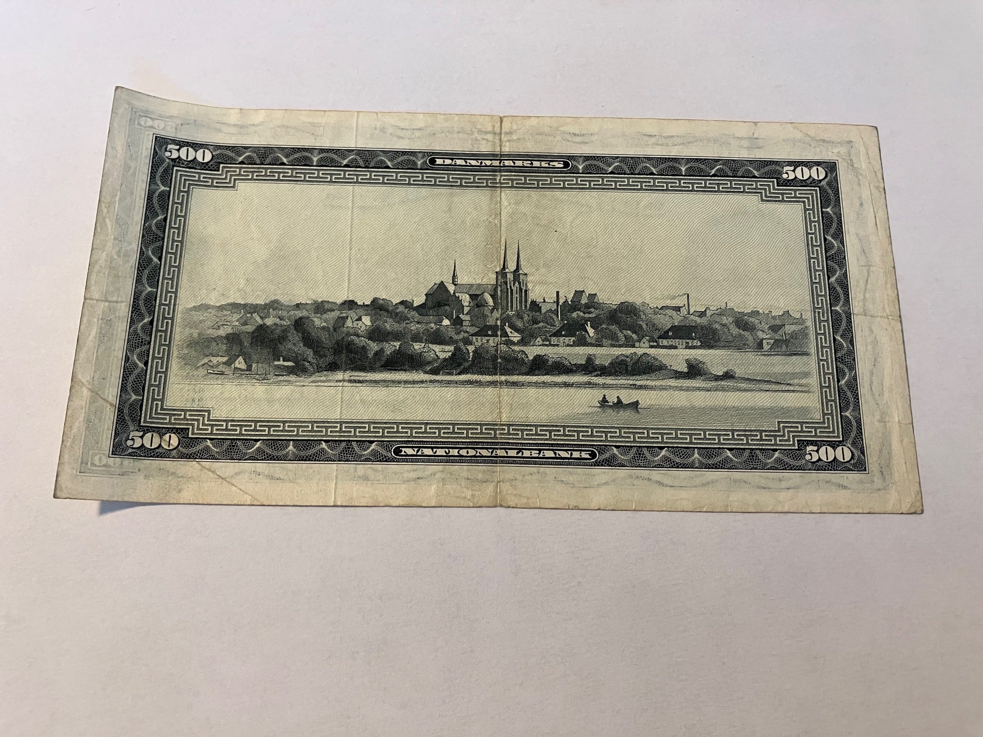 500 Kroner 1967 A0 0J Erstatningsseddel - Slidt