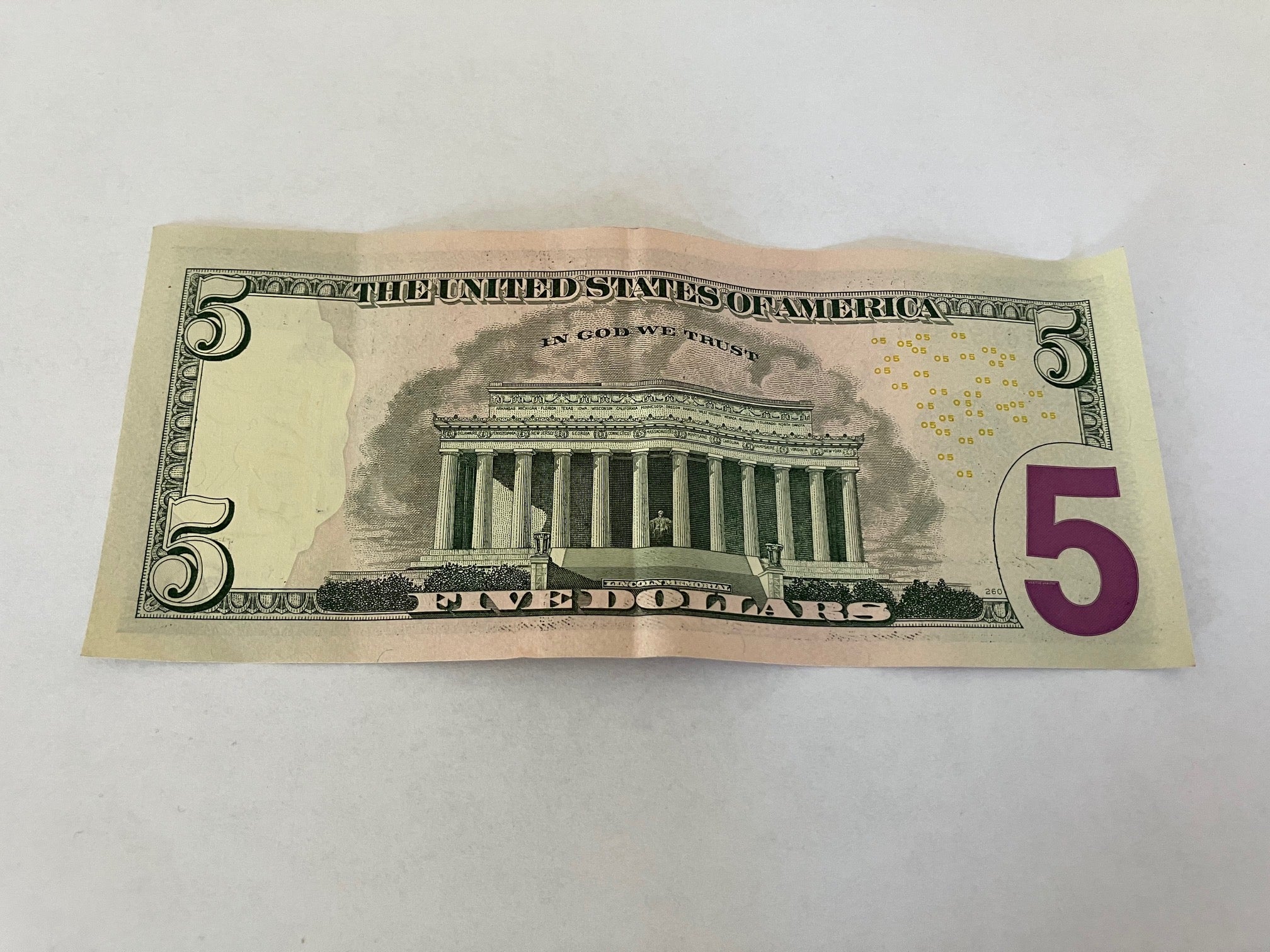 Five Dollars USA 2013