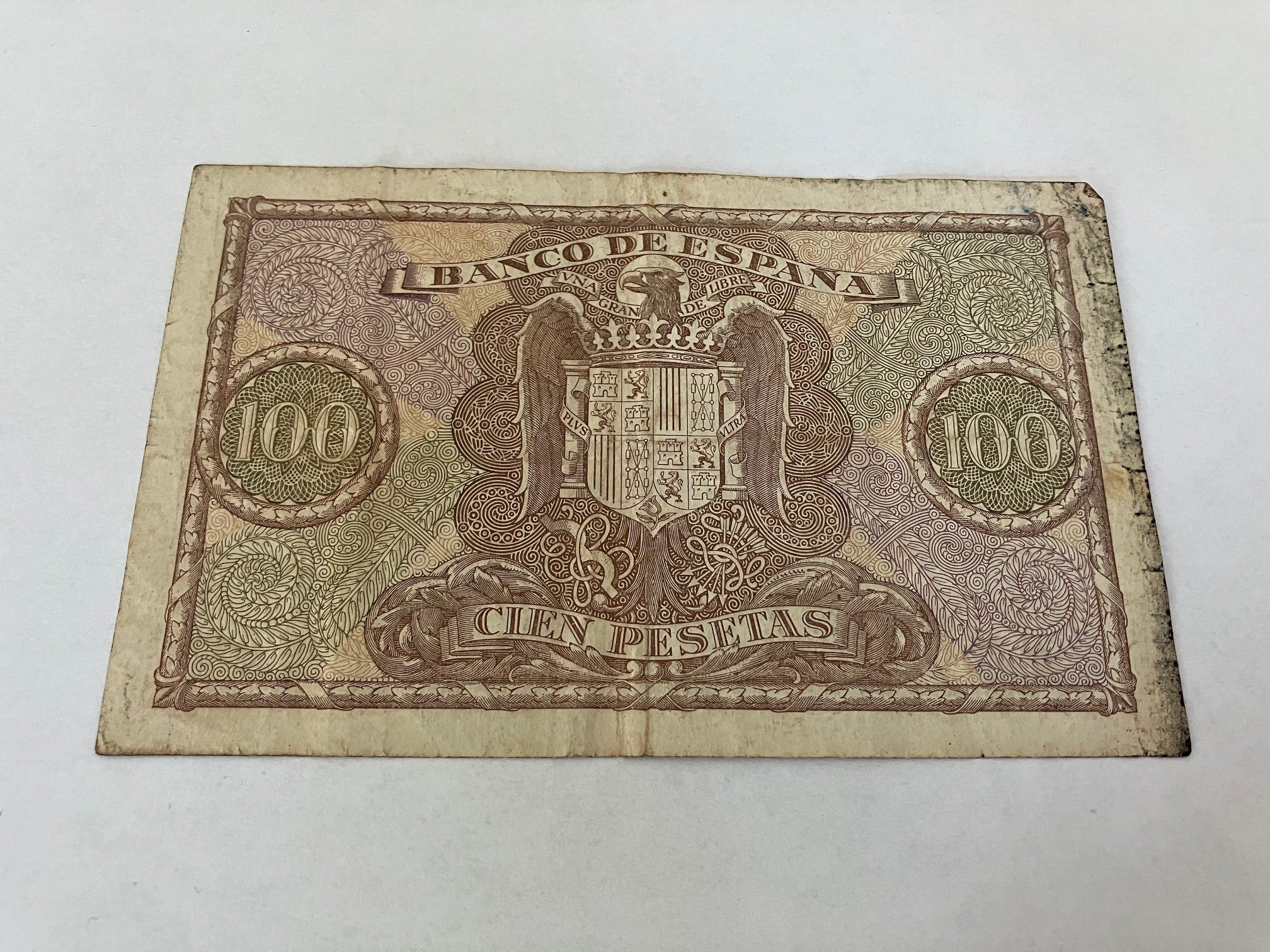 100 Pesetas 1940 Spain - Meget slidt