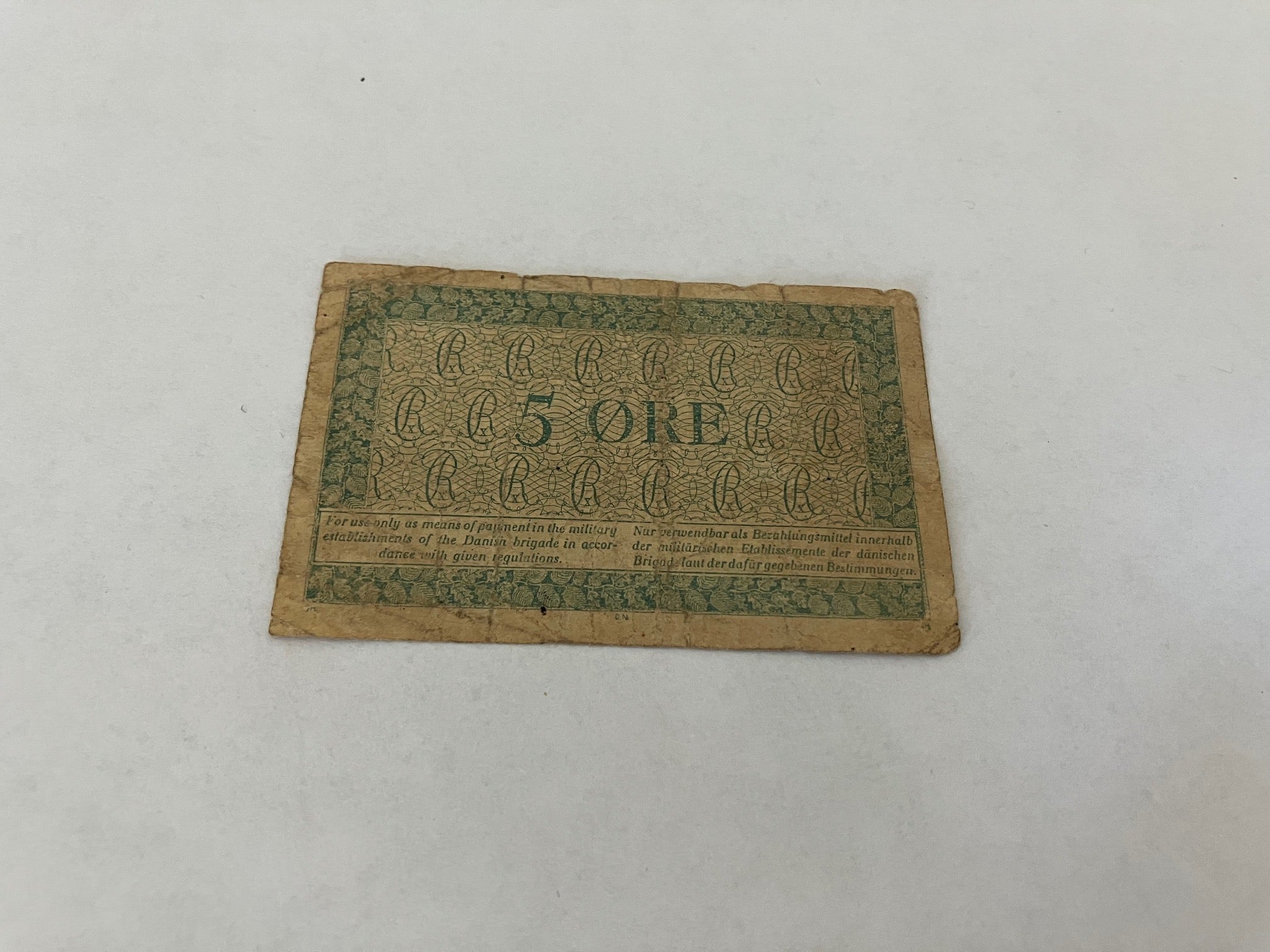 5 Øre Den Danske Brigade - Slidt