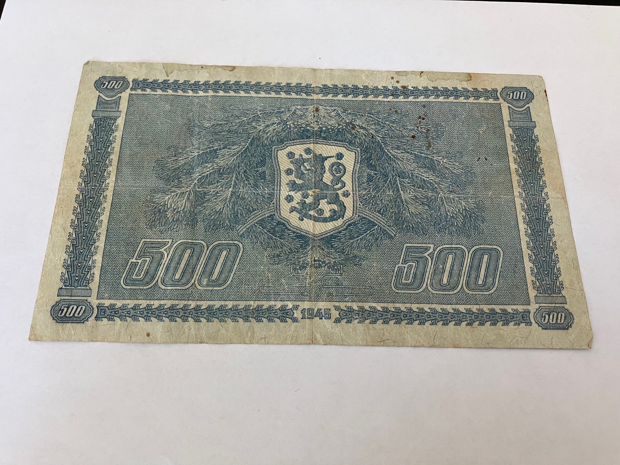 500 Markkaa 1945 Finland